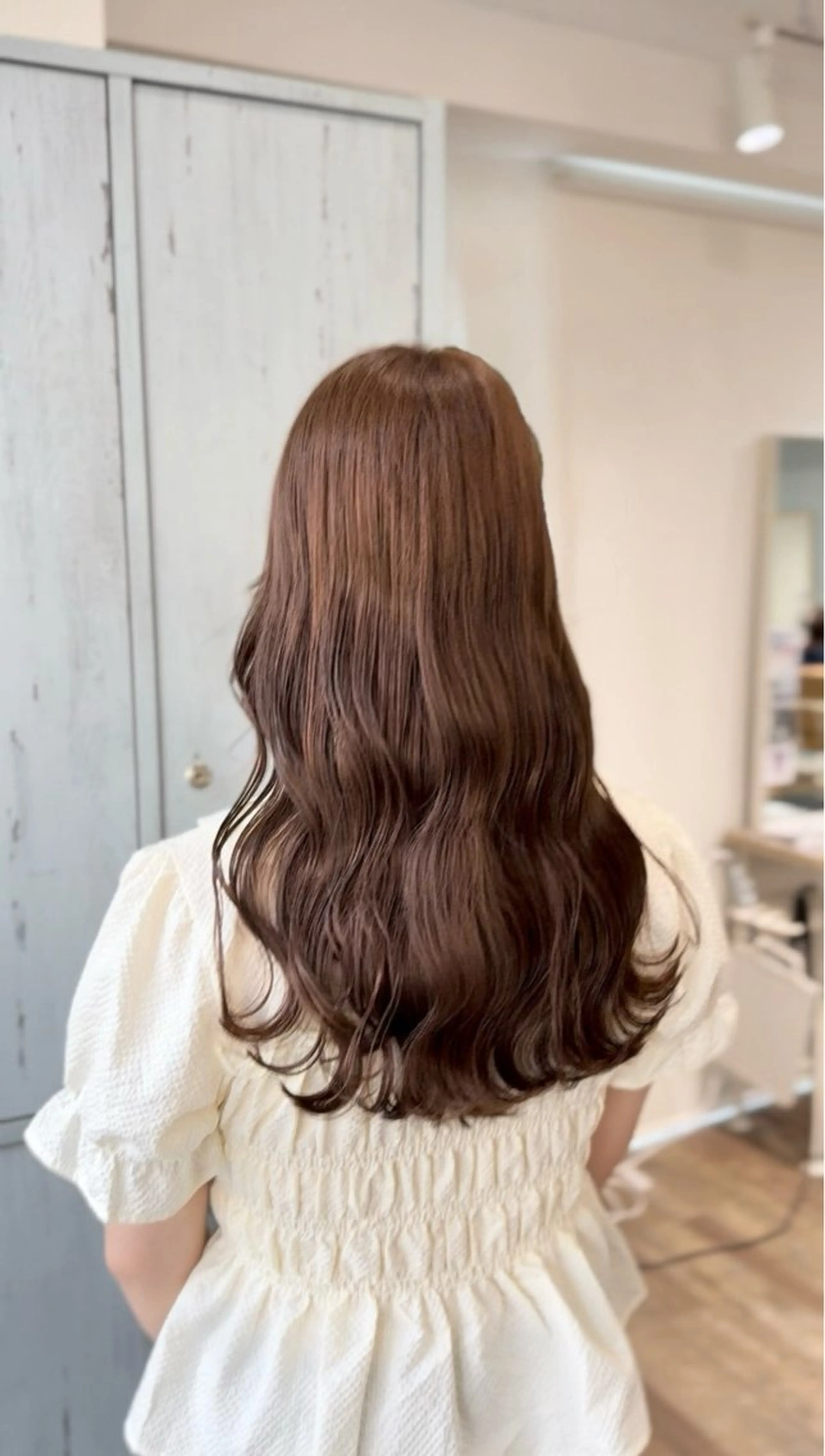 ロング カット ヘアカラー トリートメント ピンク・ラベンダー/ レイヤー/NANAのヘアスタイル