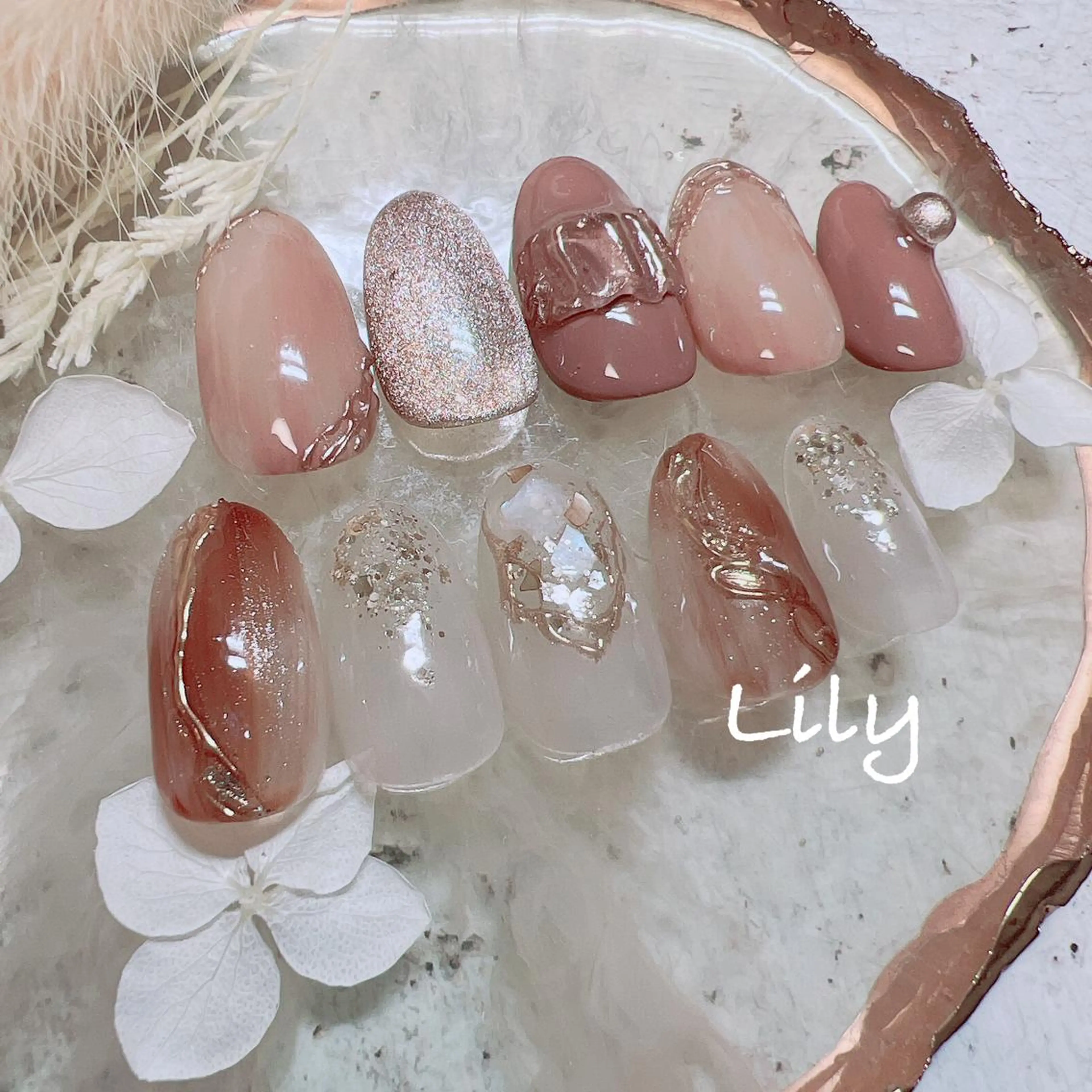 ネイル ハンドネイル Lily*nail 🌻Mii🌻のネイルデザイン