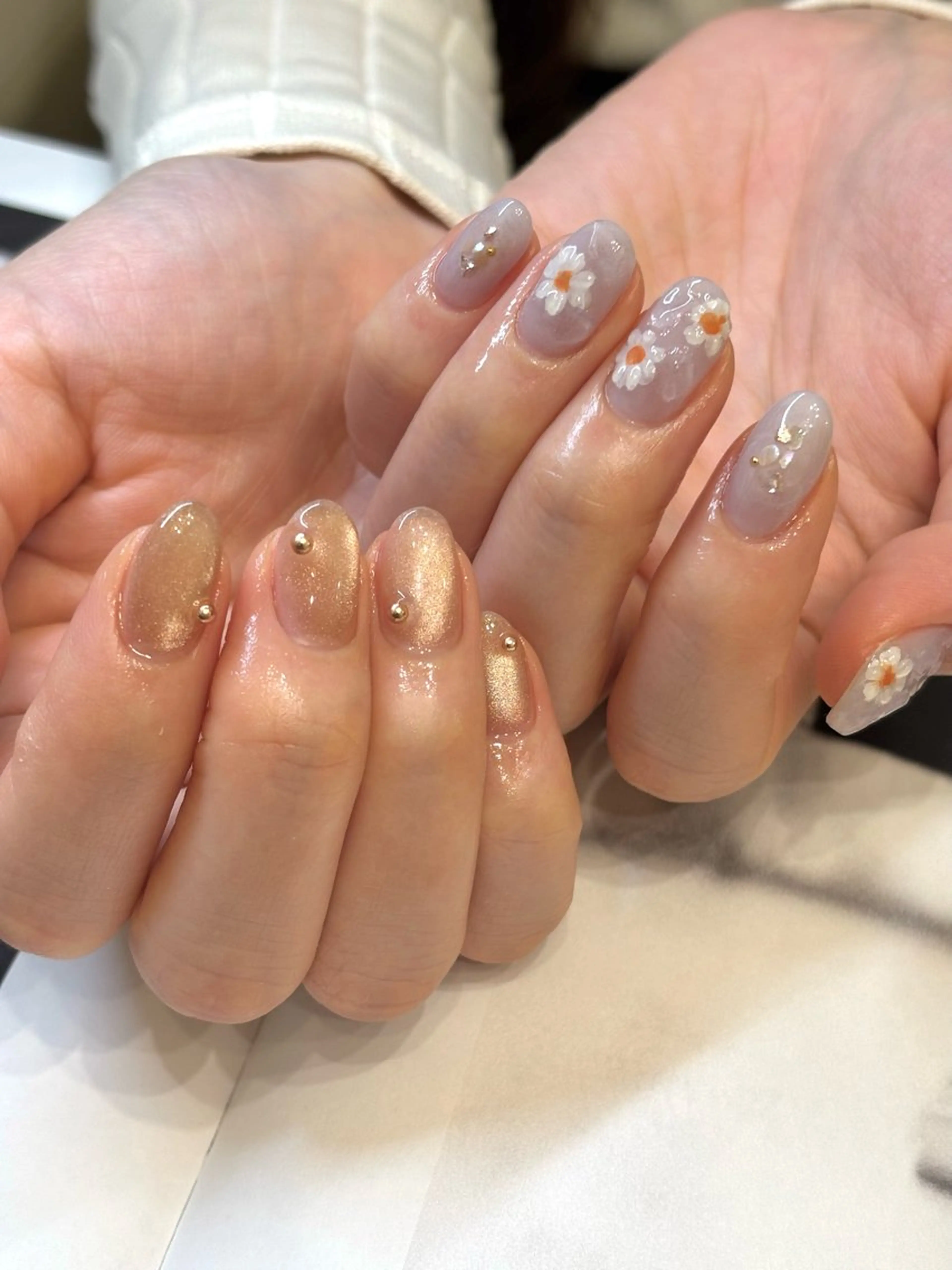 キッズ ネイル フットネイル ジェルネイル マグネットネイル ニュアンスネイル ワンカラーネイル illum hicariのネイルデザイン