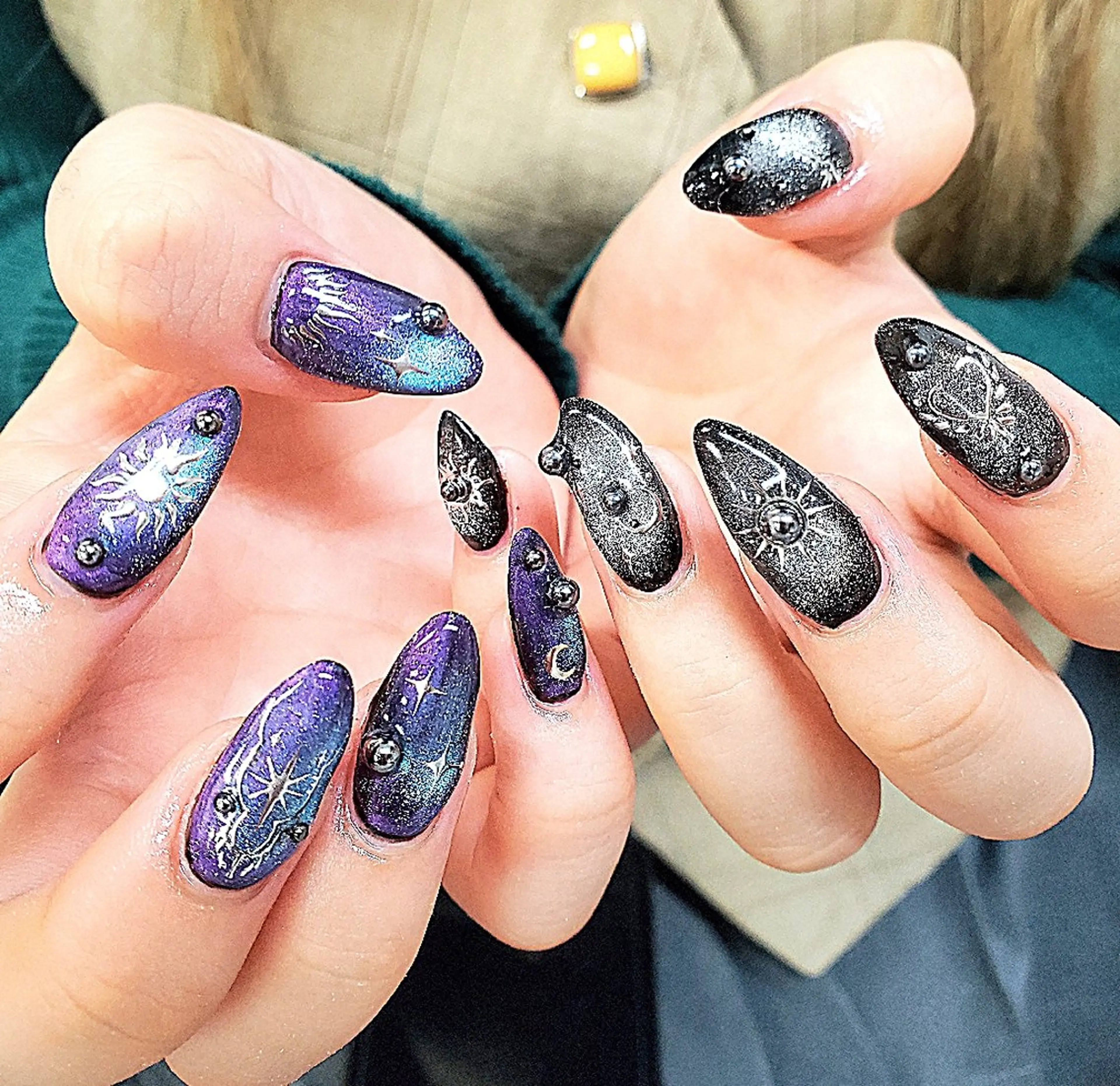 ネイル キラキラネイル 韓国ネイル マグネットネイル メンズネイル 持ち込み ハンドネイル Nail 🌱TSUBASAのネイルデザイン