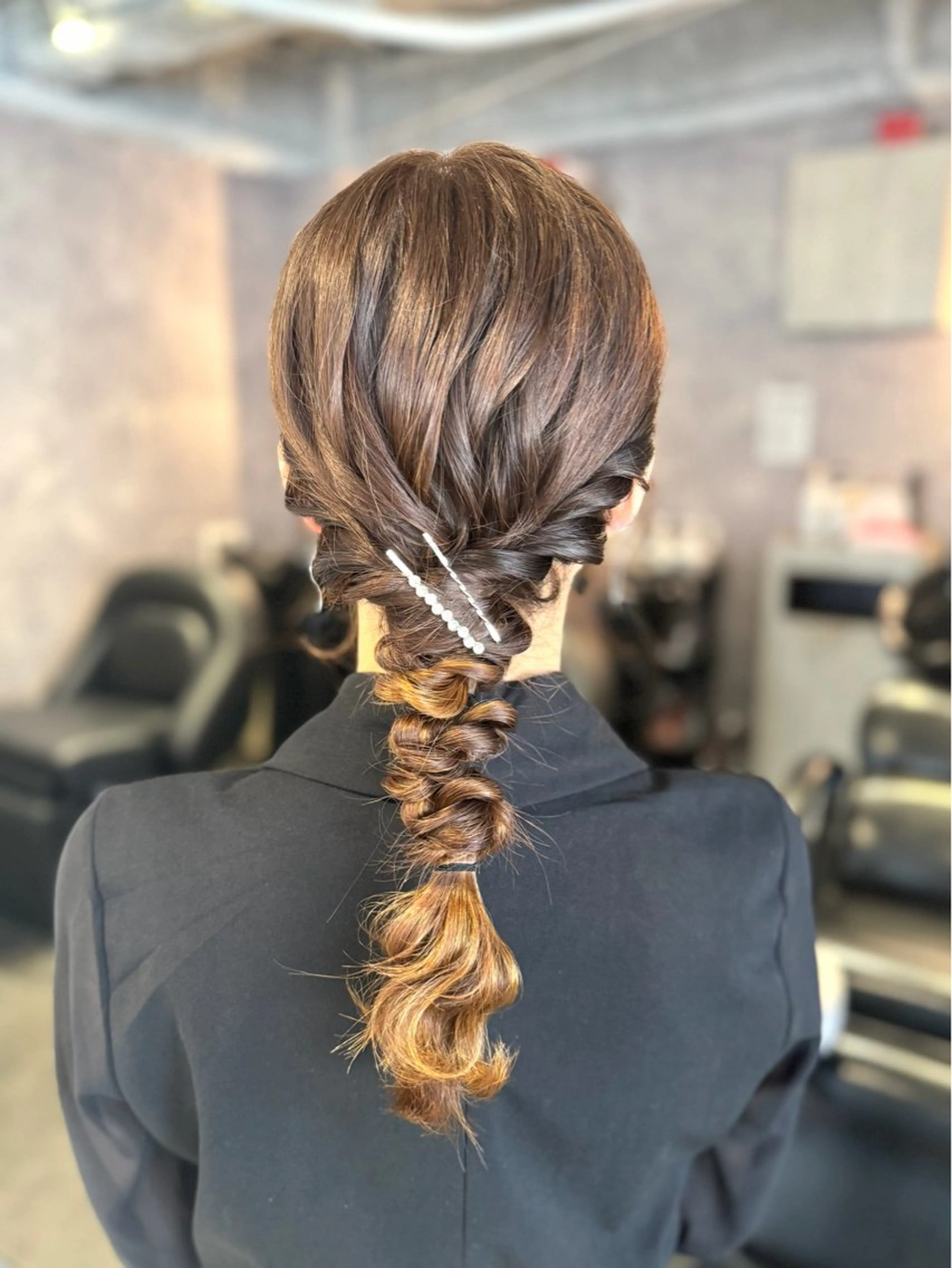 セミロング ヘアアレンジ ヘアセット 🩶鈴木茉奈🩶艶髪 /透明感/暖色カラーのヘアスタイル