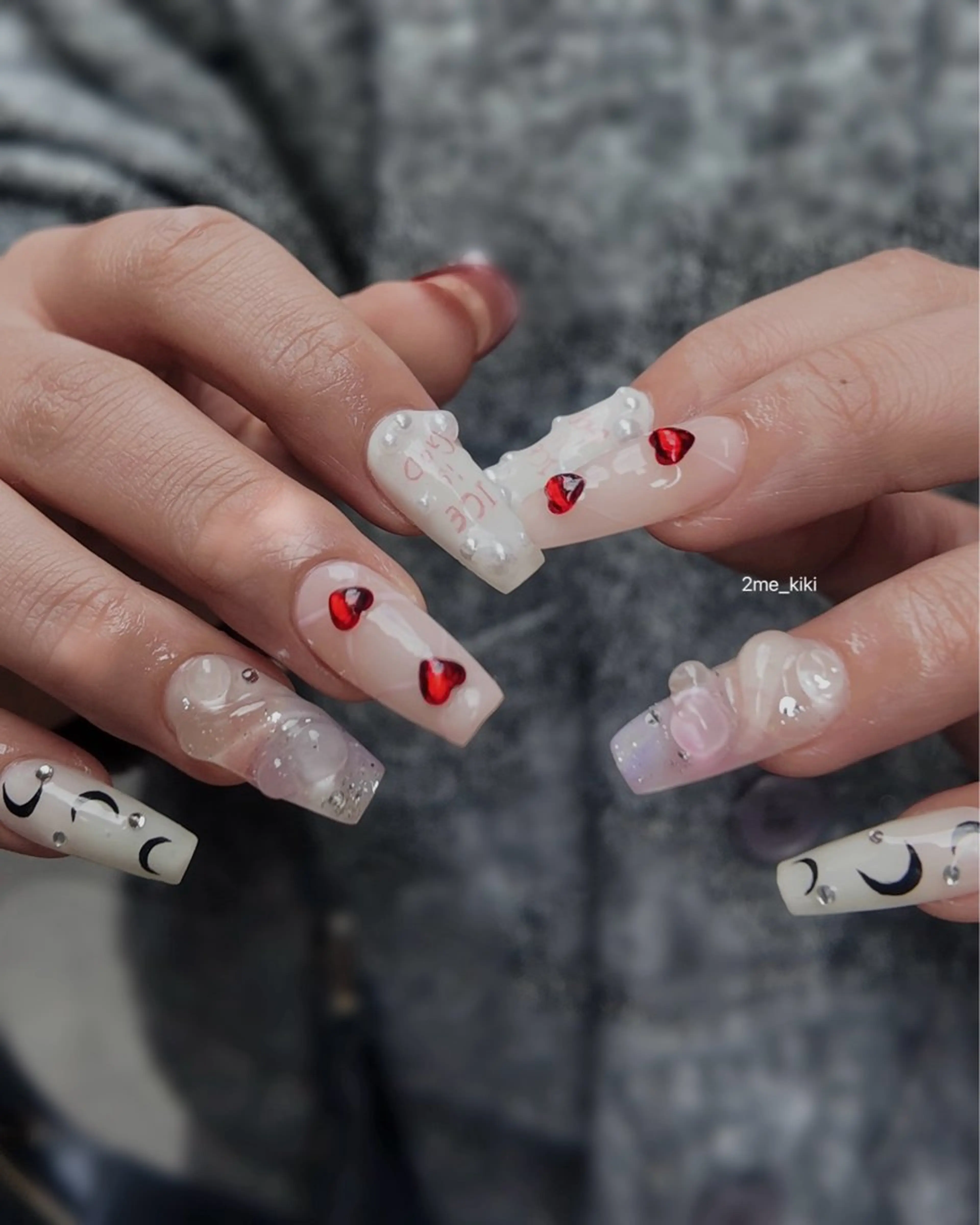 ネイル アートネイル 持ち込み ハンドネイル ハンドケア 大人かわいいネイル♡ Kikiのネイルデザイン