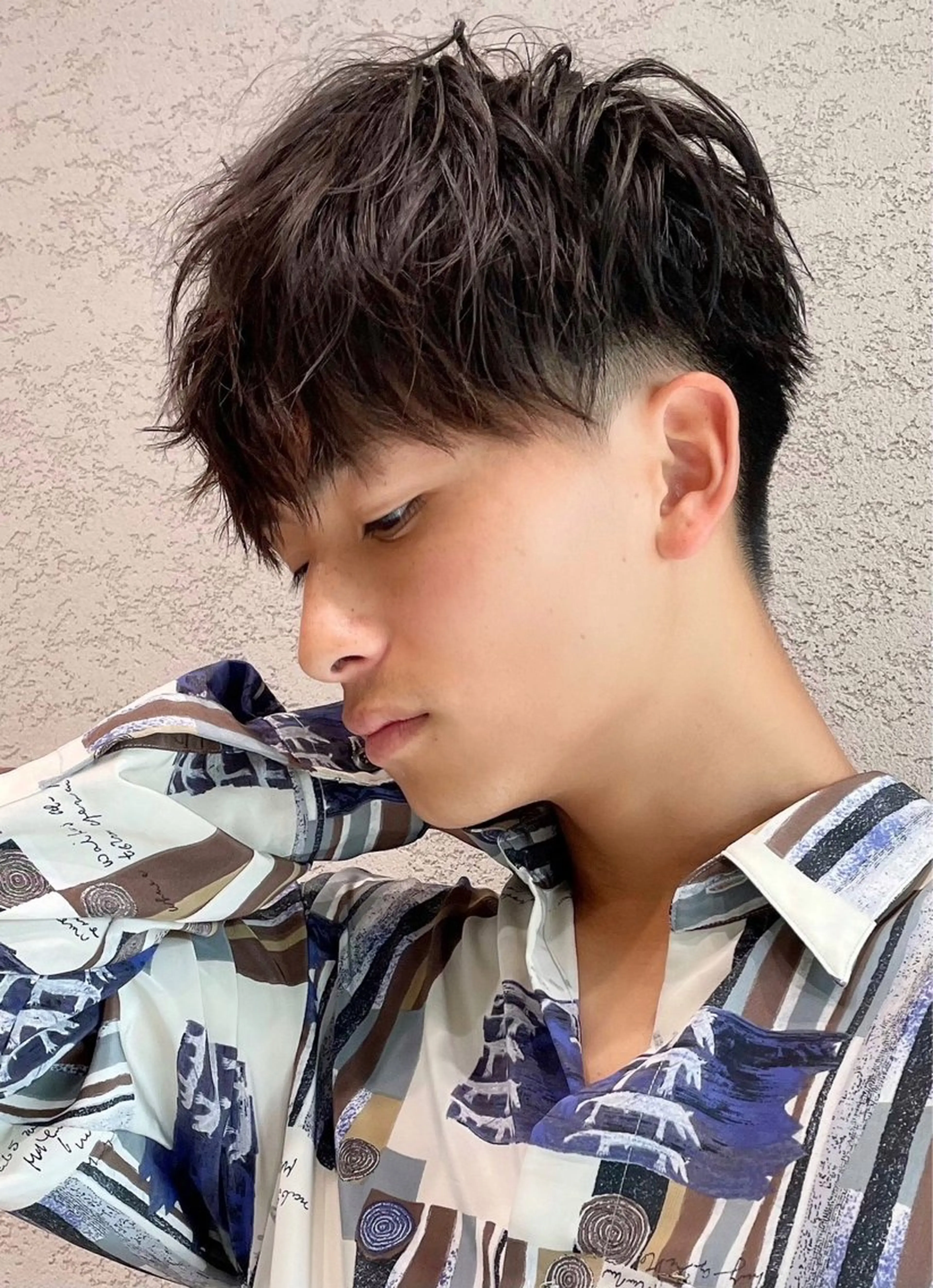 ショート パーマ メンズ カット パーマ 大人メンズパーマ メンズ特化　萱原大幹のヘアスタイル