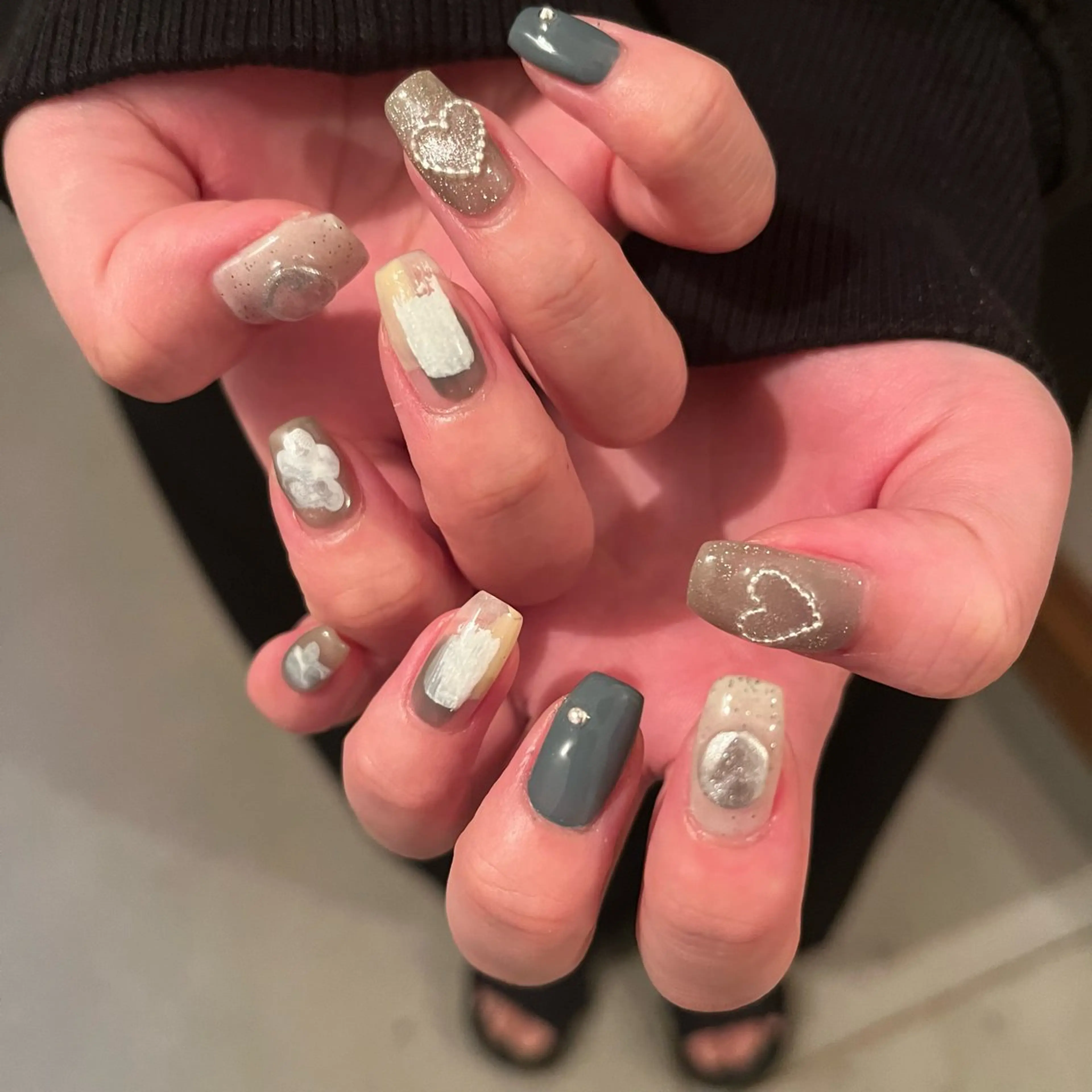 ネイル ハート ニュアンスネイル K Aのネイルデザイン