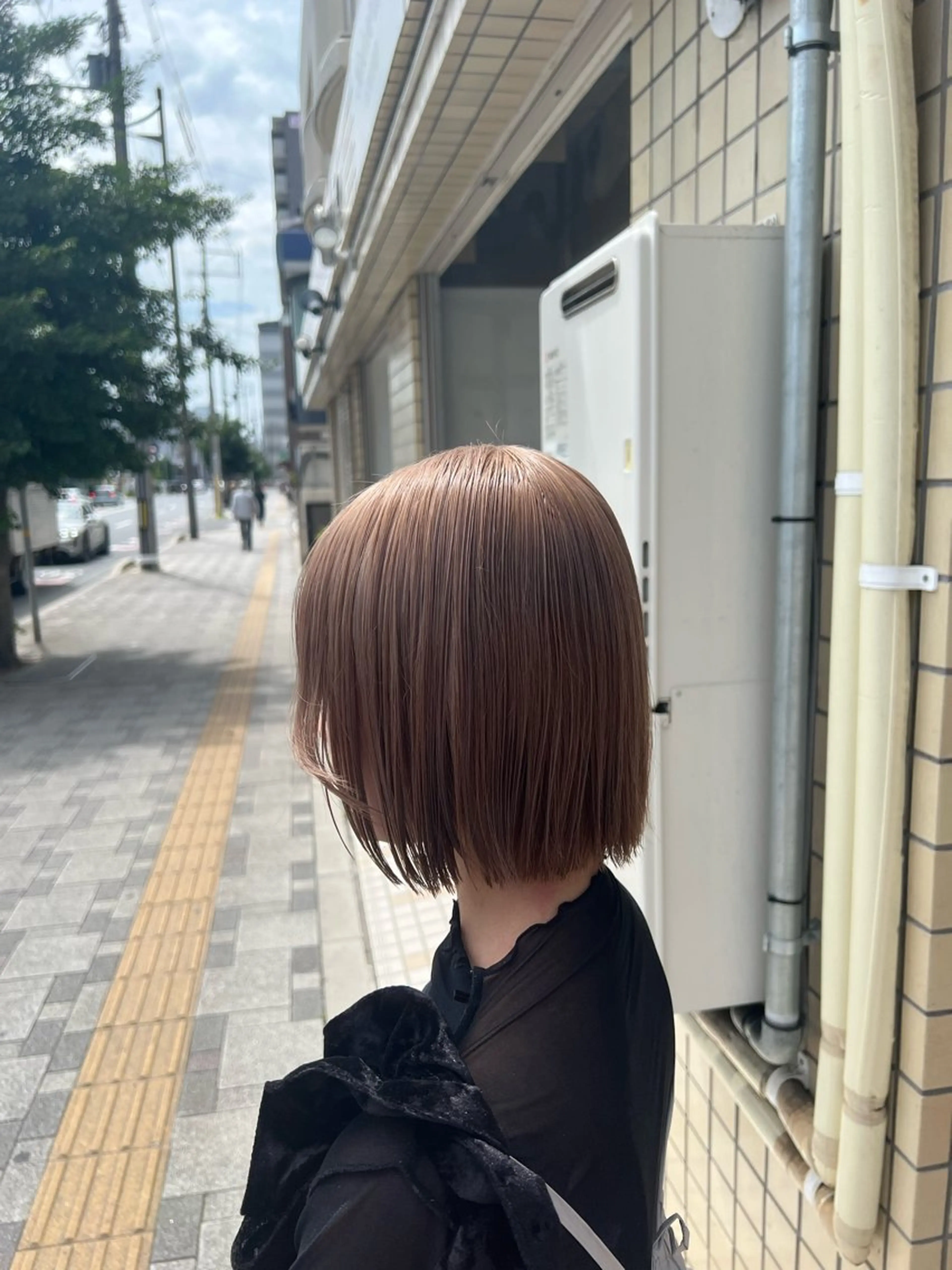 ミディアム ヘアカラー ハイトーンカラー 坂本 翼のヘアスタイル
