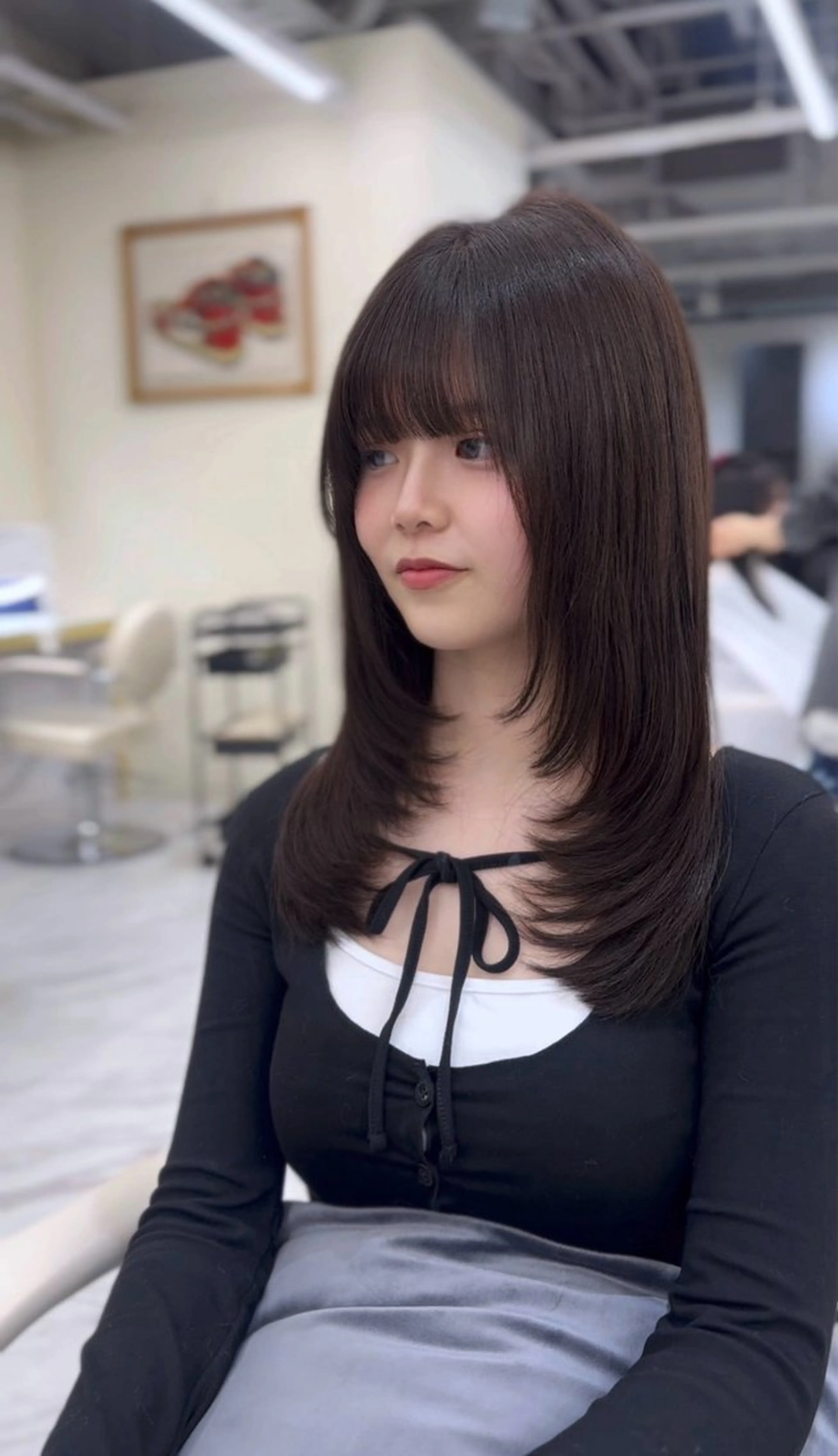 セミロング カラー ブラウンカラー ナチュラルブラウン レイヤーカット カット ヘアカラー 髪質改善🫧 カラー特化/Hinaのヘアスタイル