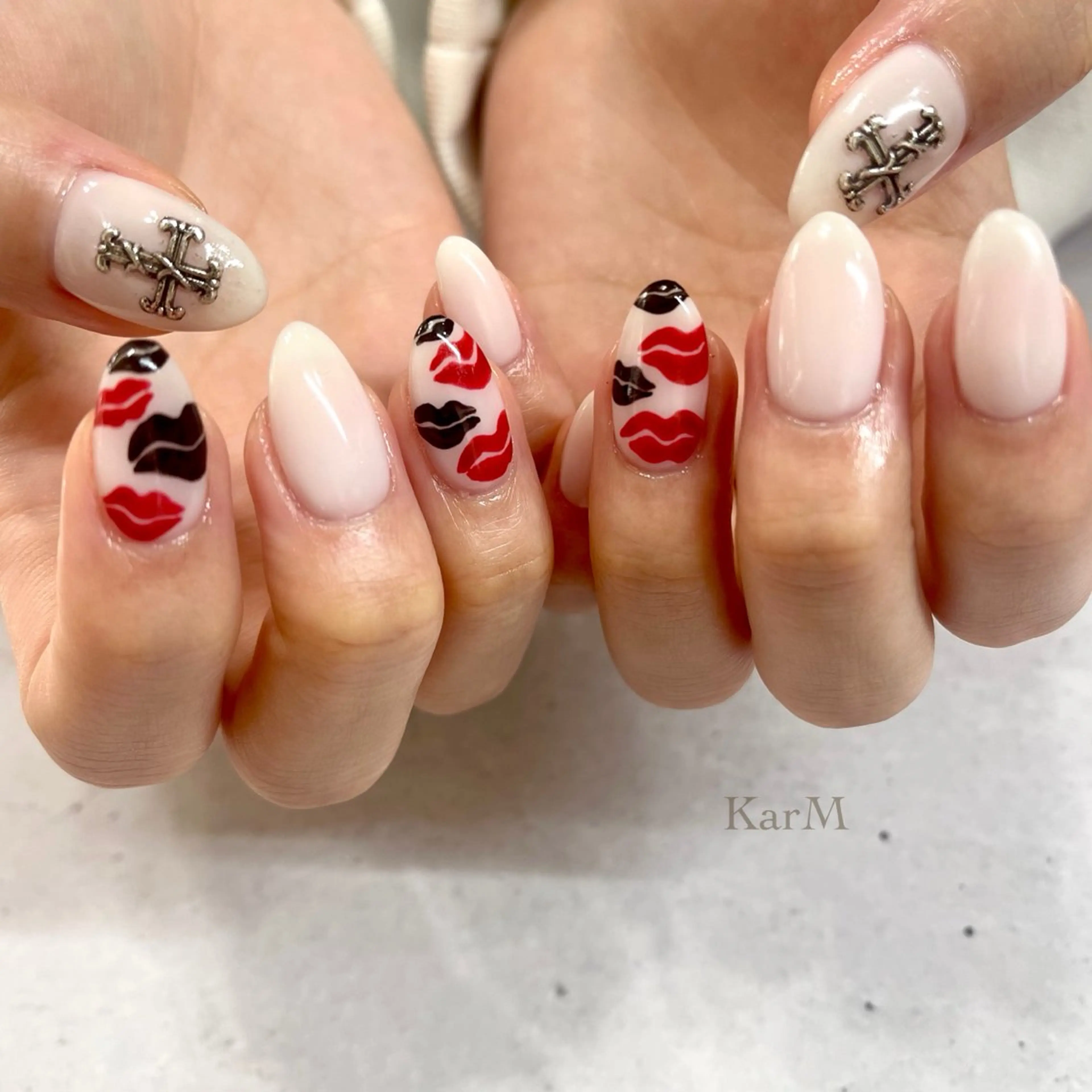 ネイル オーロラネイル チークネイル フラッシュネイル フレンチネイル グラデーション ハンドネイル ogino karinのネイルデザイン