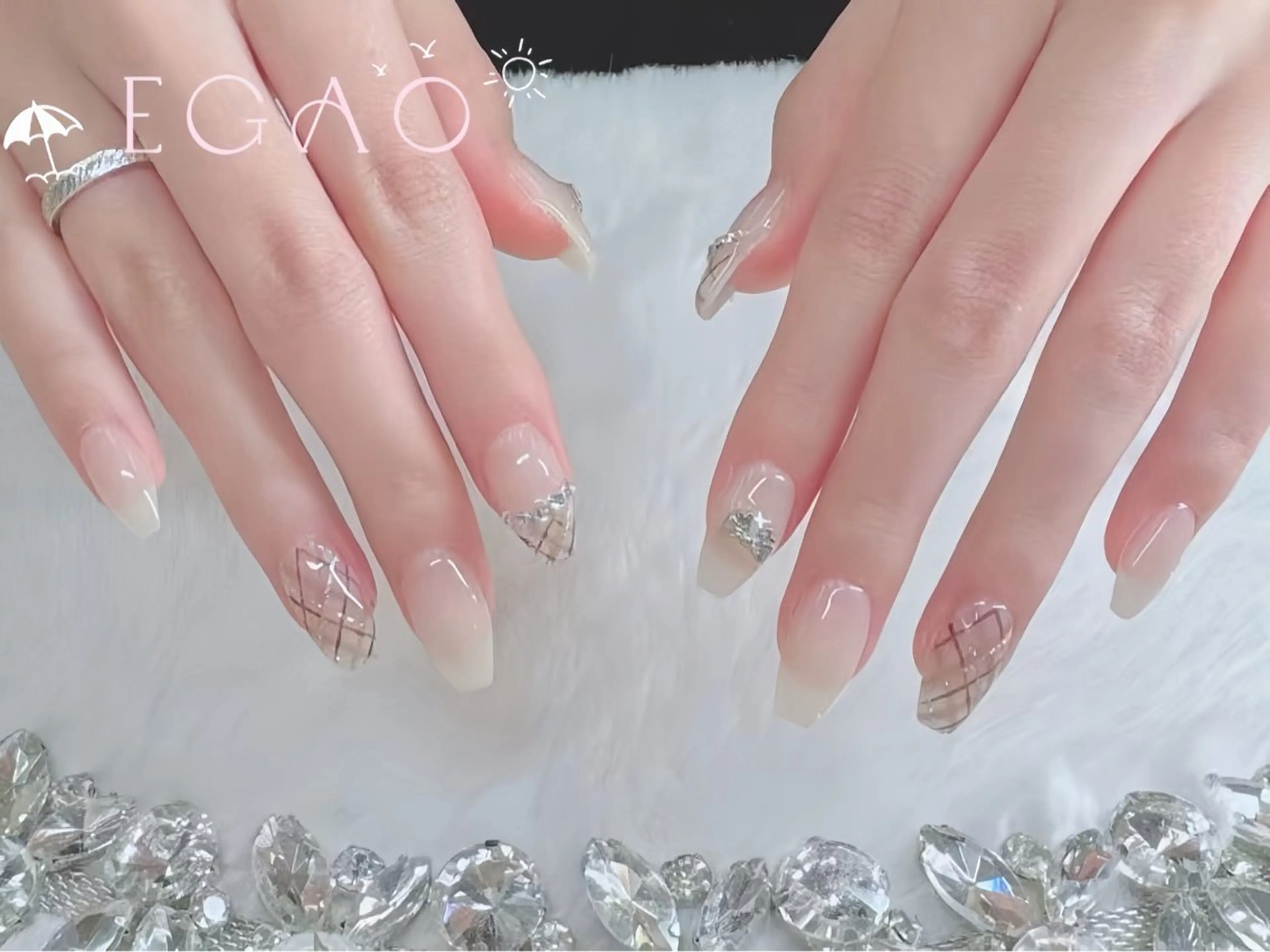 ネイル アートネイル フットネイル フレンチネイル ジェルネイル グラデーション ハンドネイル Egao Nail錦糸町店のネイルデザイン