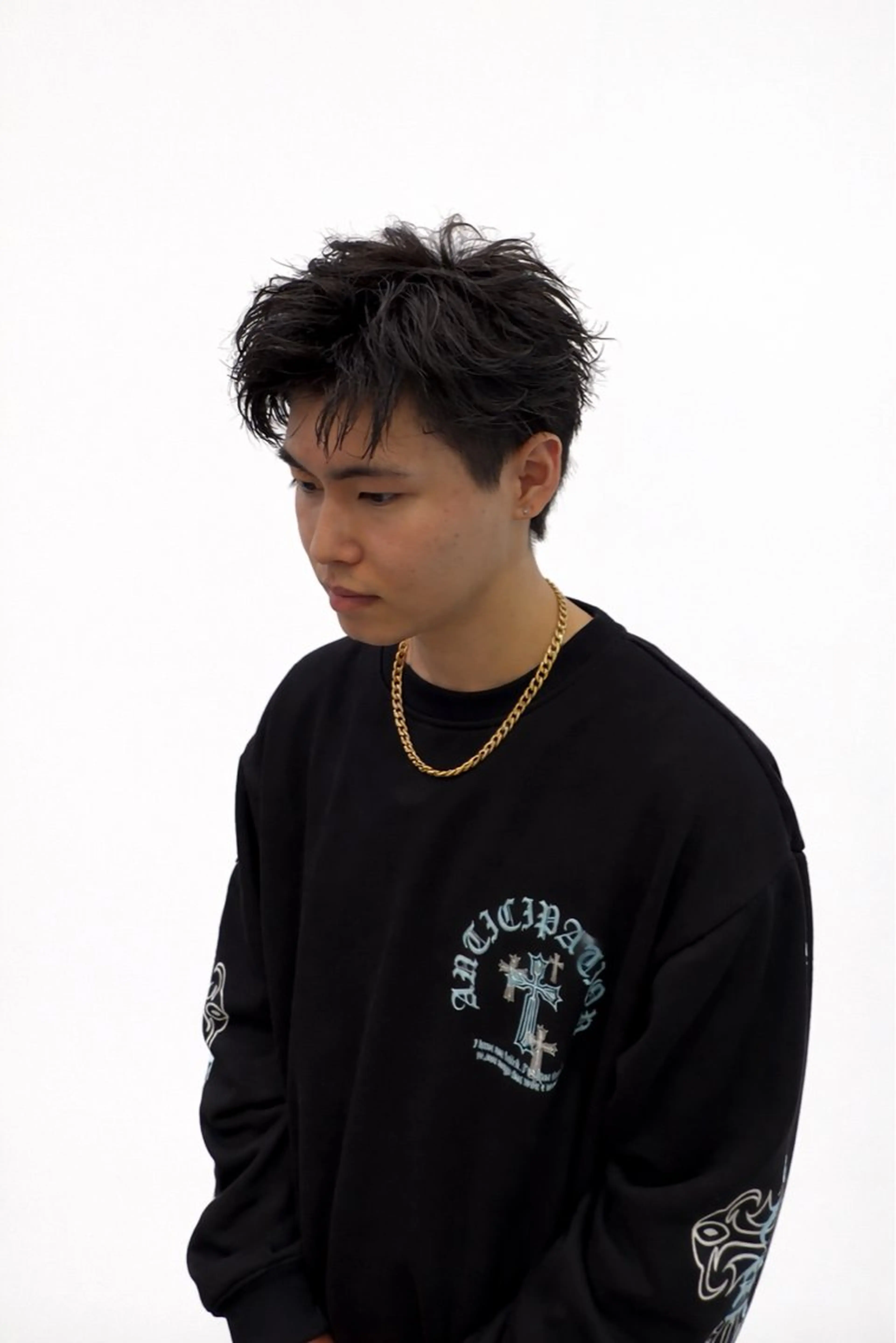 ショート パーマ メンズ ショートヘア 比嘉 悠人のヘアスタイル