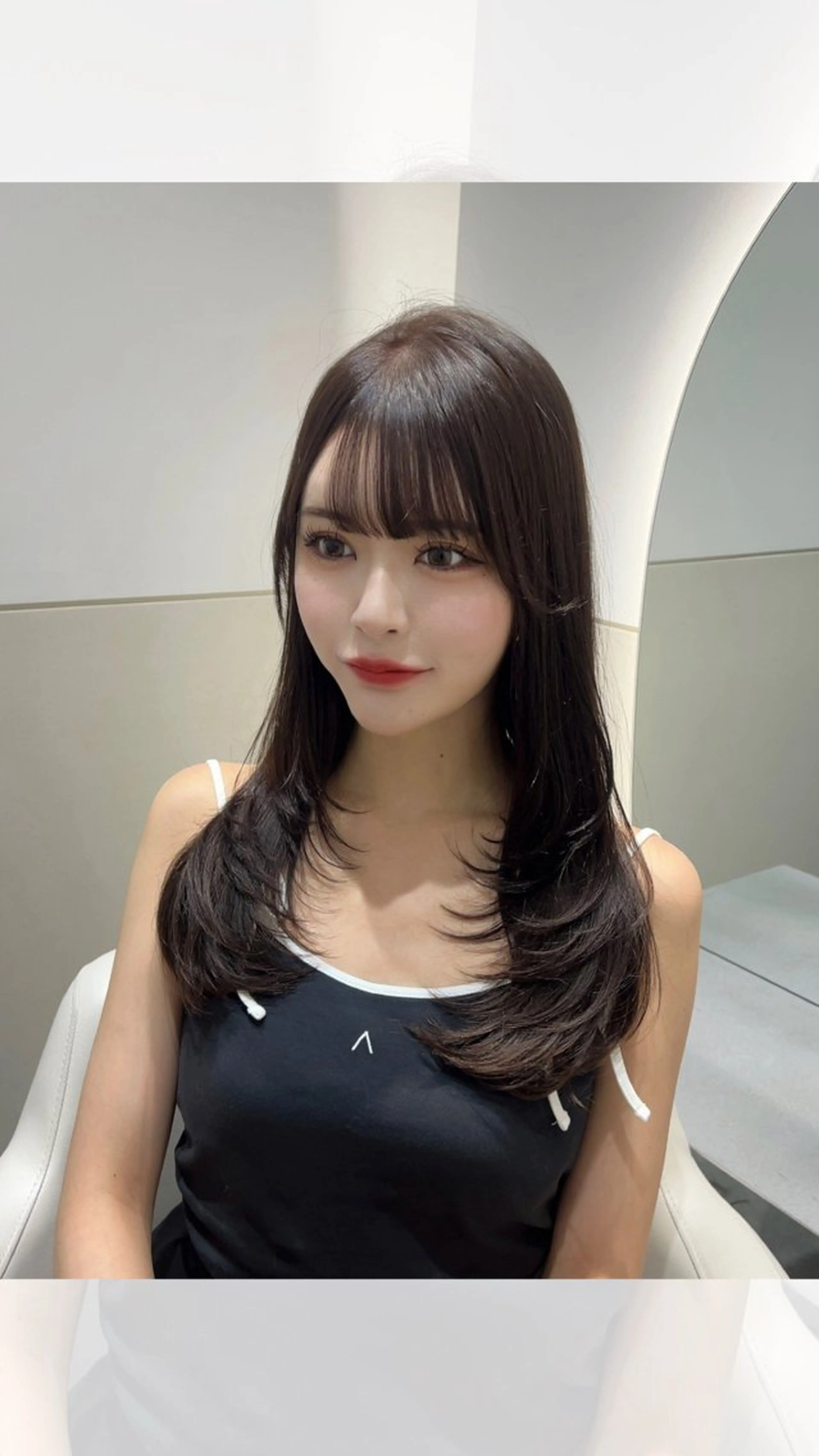 セミロング カラー カット ヘアカラー トリートメント 🩷韓国ヘア/ヨシン モリ🩷Maikaのヘアスタイル