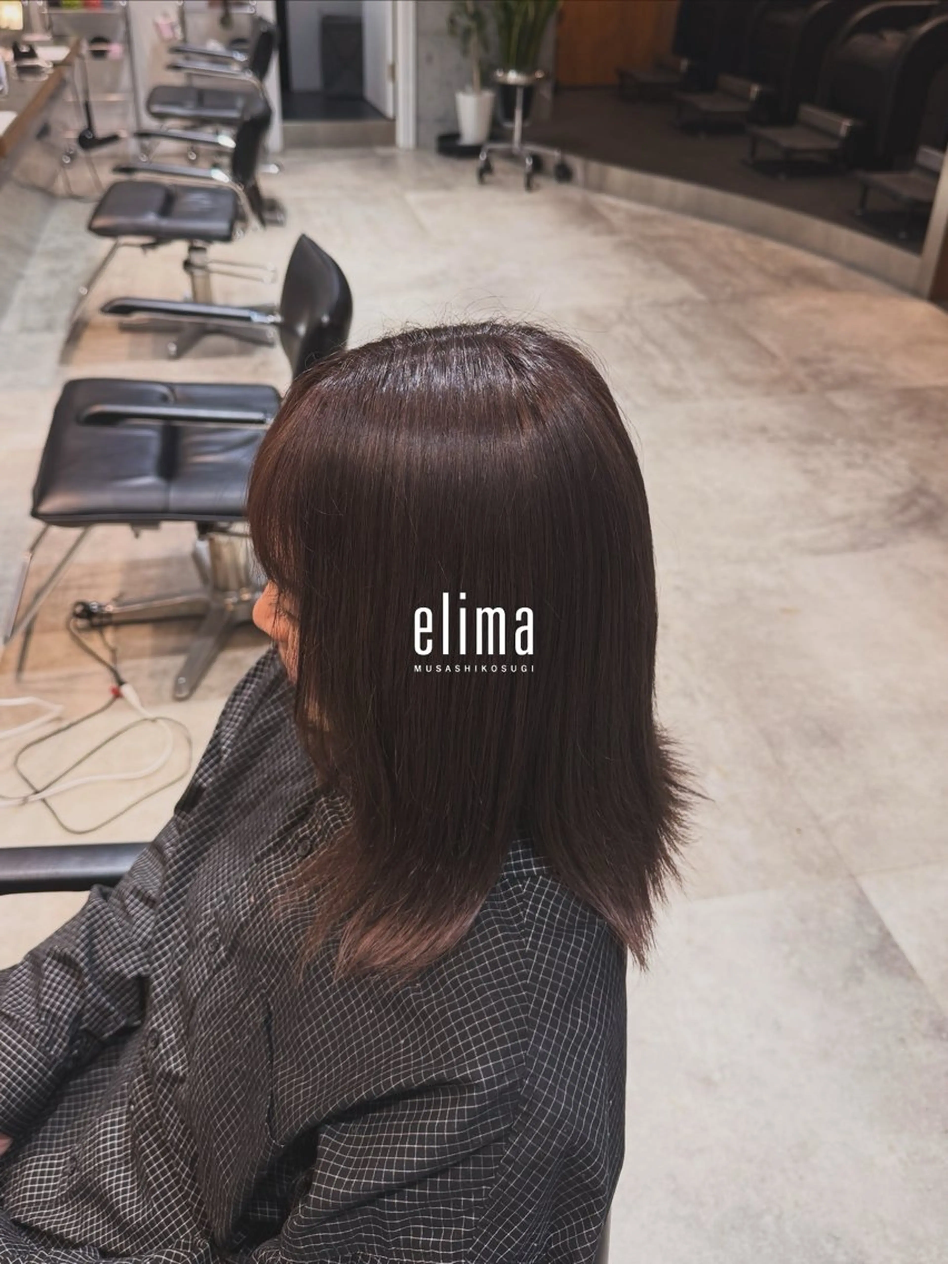 セミロング カラー ヘアカラー トリートメント 髙橋碧 透明感カラー / fifthパーマのヘアスタイル