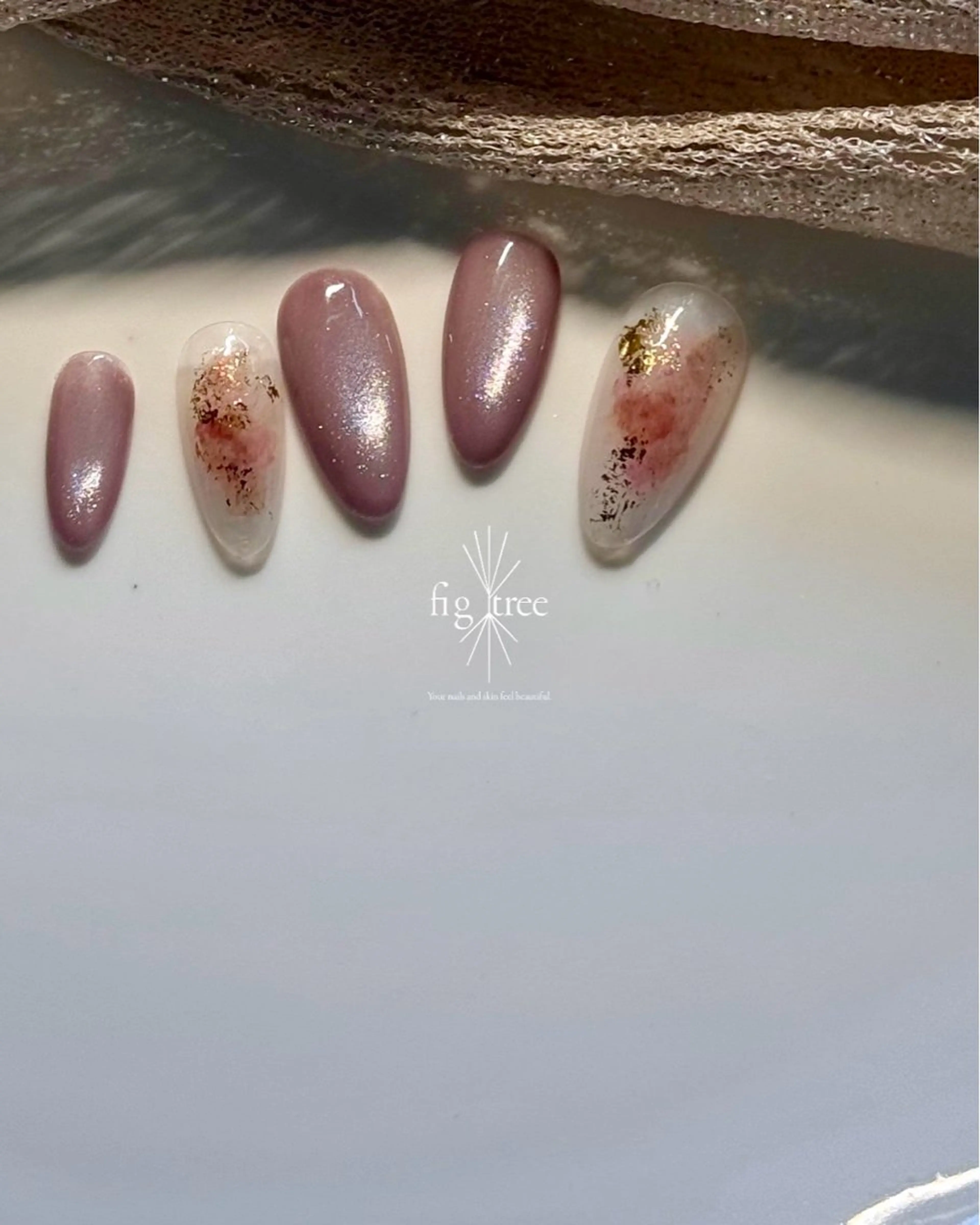 ネイル アートネイル ニュアンスネイル ワンカラーネイル ピンク figtree hikariのネイルデザイン
