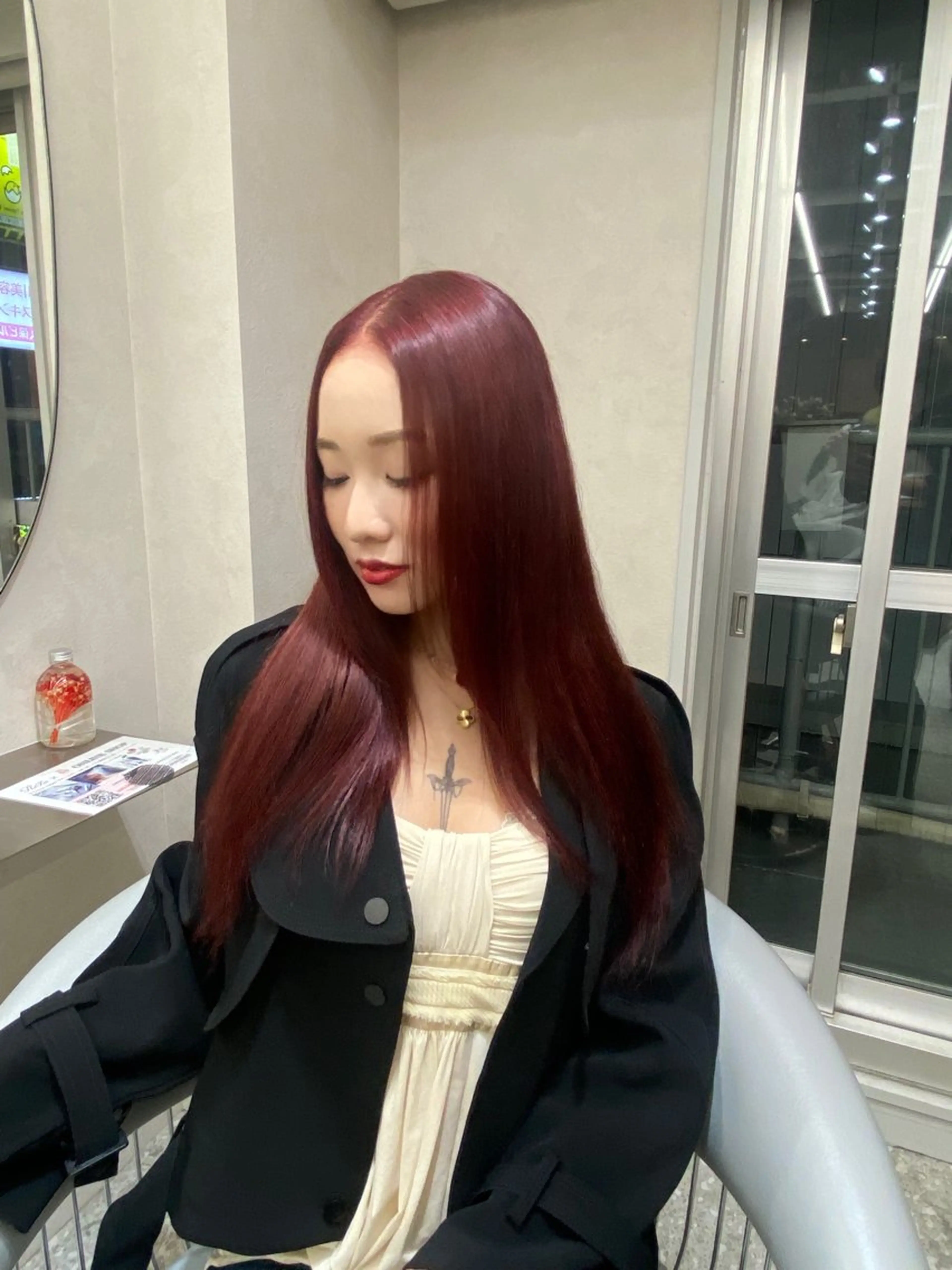 ロング カラー ヘアアレンジ 渋谷/韓国レイヤー/ シールエクステ ななのヘアスタイル