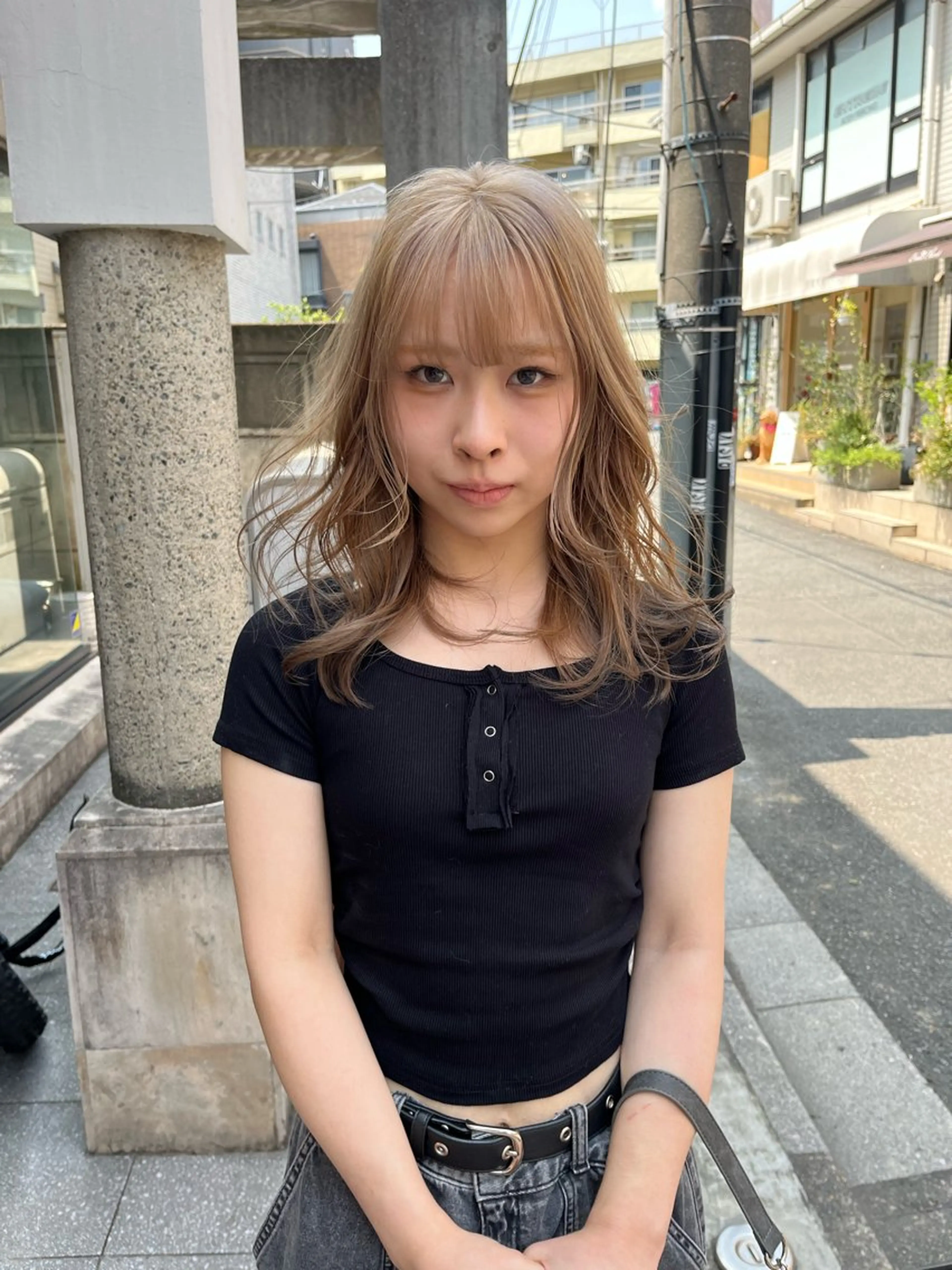 セミロング カラー ヘアアレンジ ヘアカラー トリートメント ハイトーン/美髪矯正 🍃大江拓実のヘアスタイル