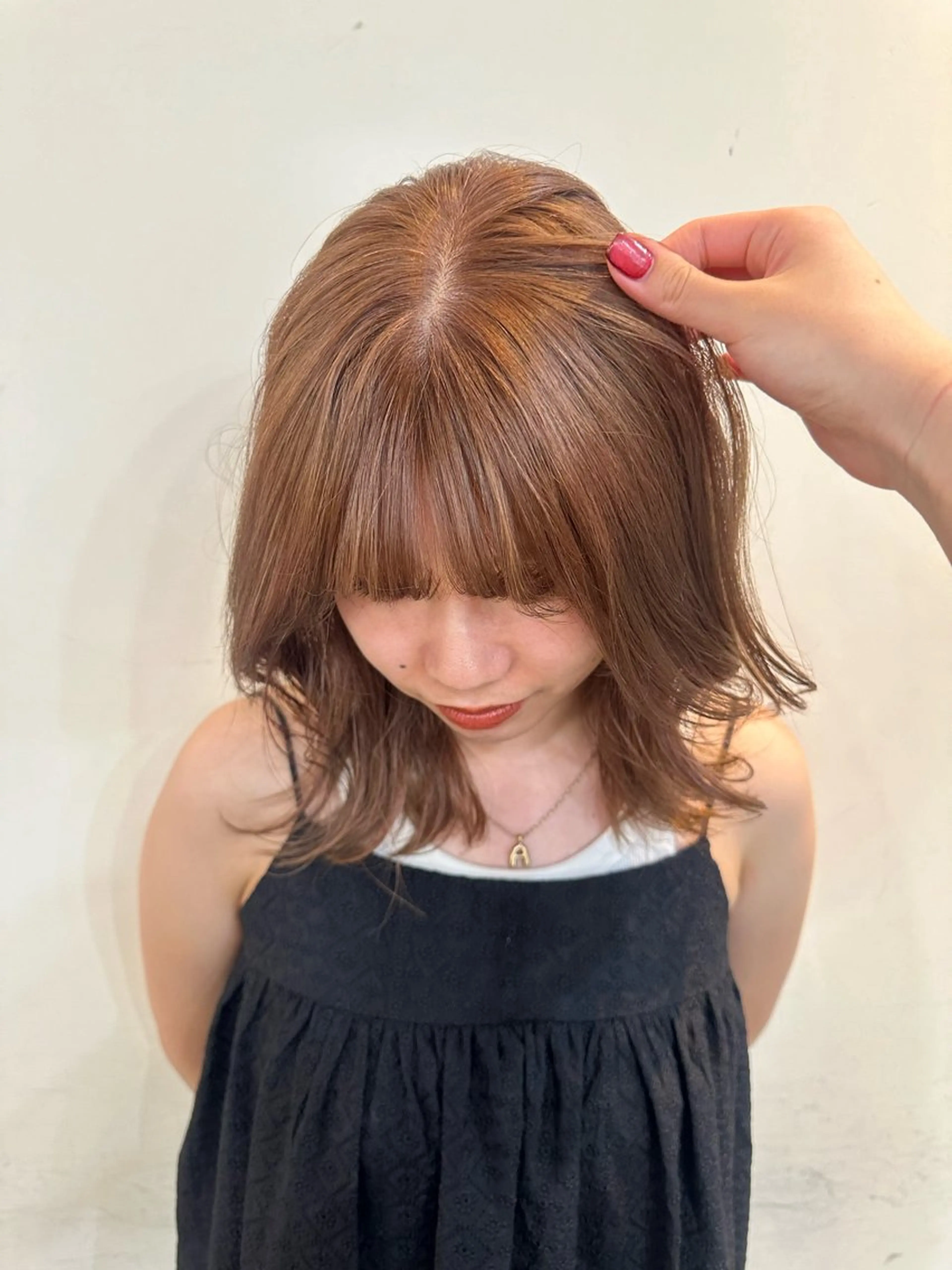 セミロング ヘアカラー トリートメント ベージュ/透明感/ レイヤー/あやか💕のヘアスタイル