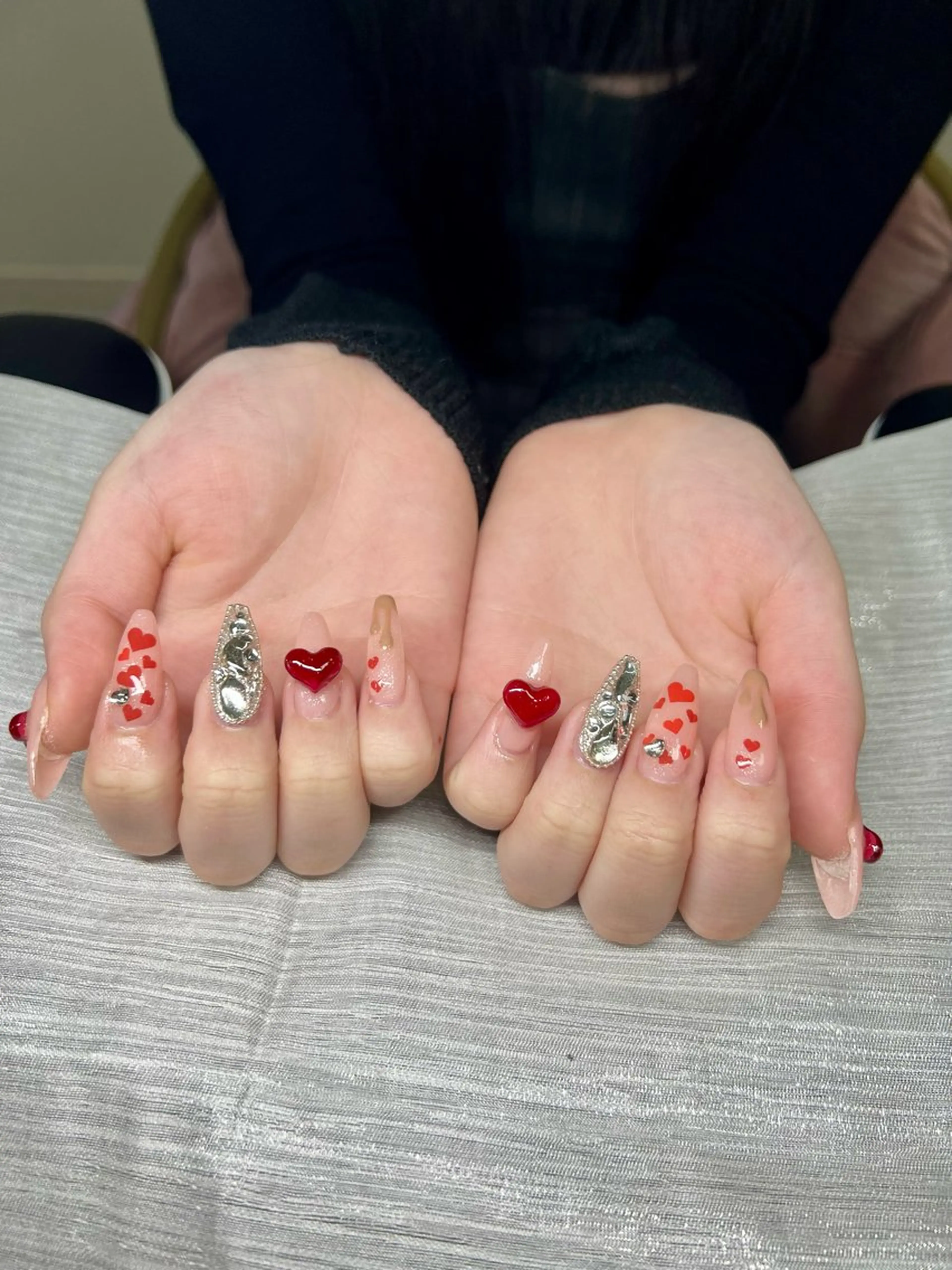 ネイル オーロラネイル チークネイル 長さ出し フットネイル フレンチネイル Lee Nails チップ長さだし専門店のネイルデザイン