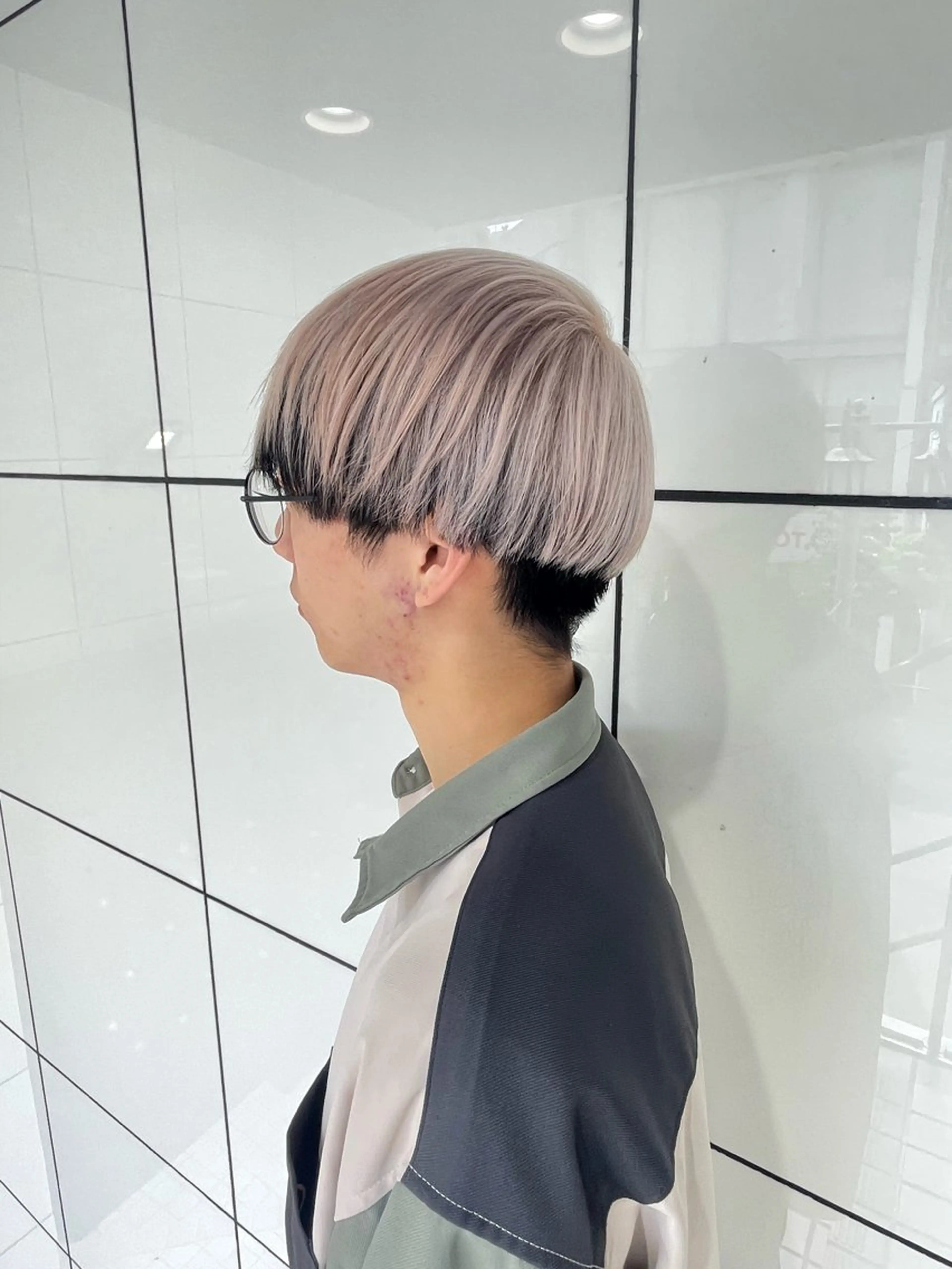 ショート カラー メンズ ‪るか/‪透明感 カラー/アレンジのヘアスタイル