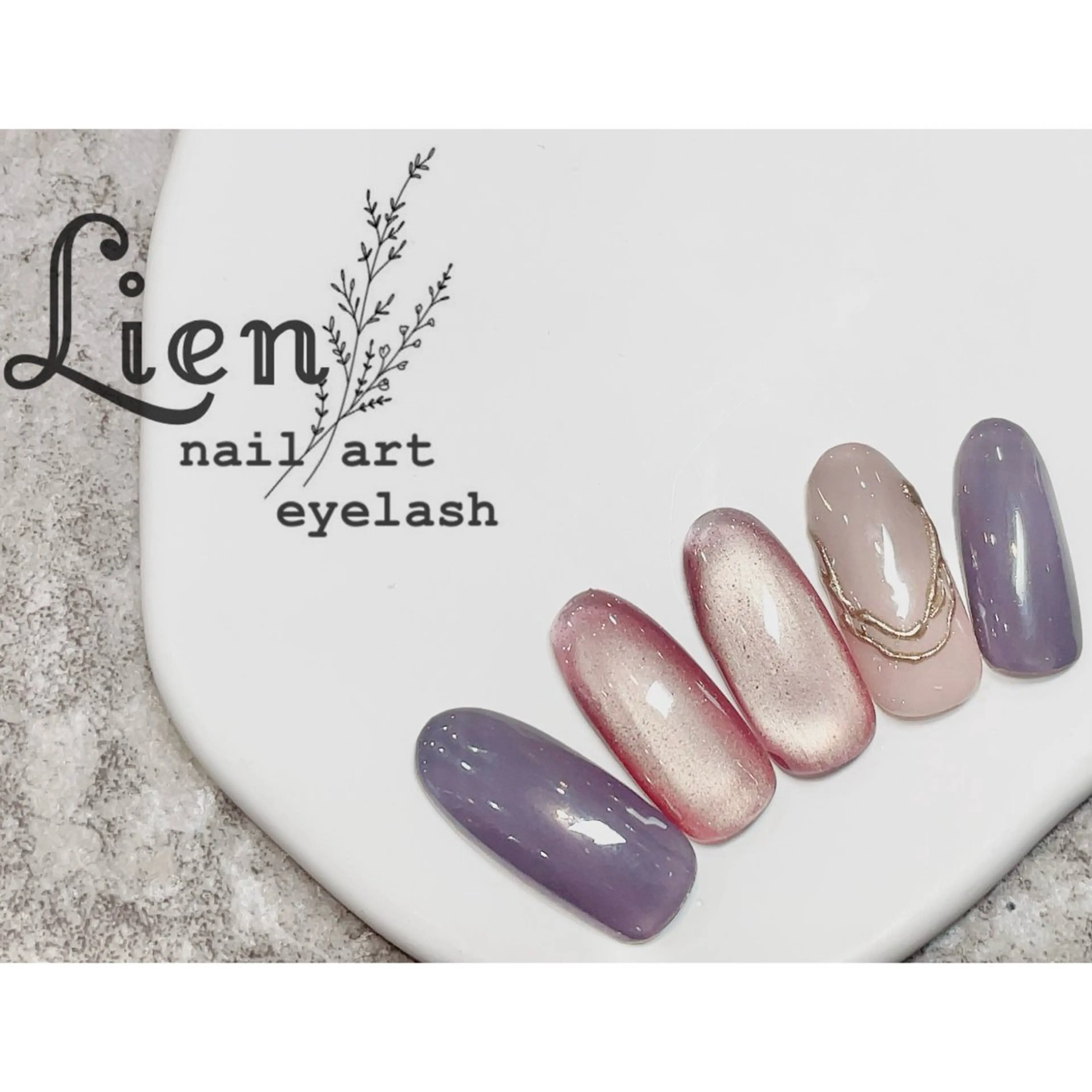 ネイル アートネイル マグネットネイル ミラーネイル ハンドネイル Lien 川崎店のネイルデザイン