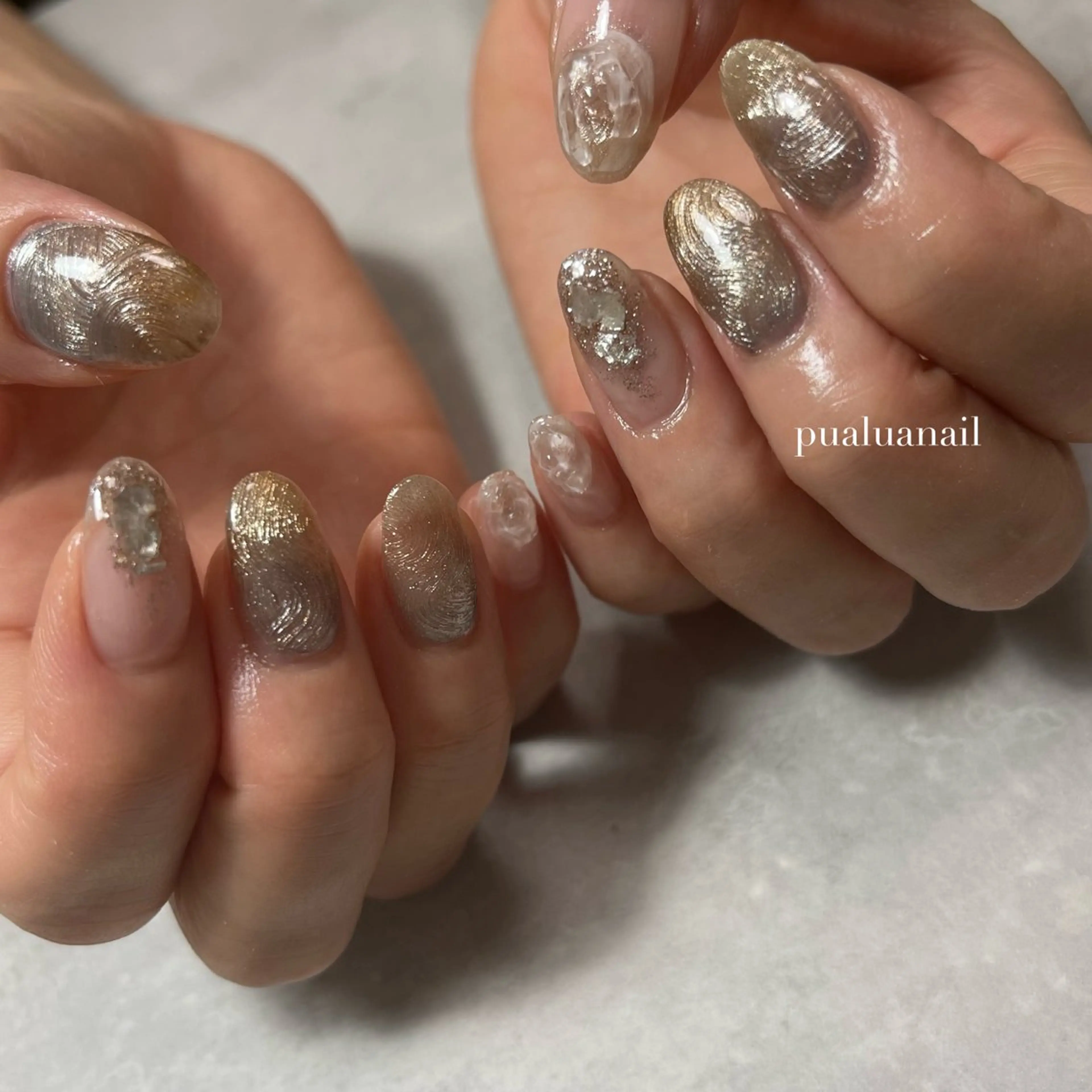 ネイル ニュアンスネイル ハンドネイル pualua miharuのネイルデザイン