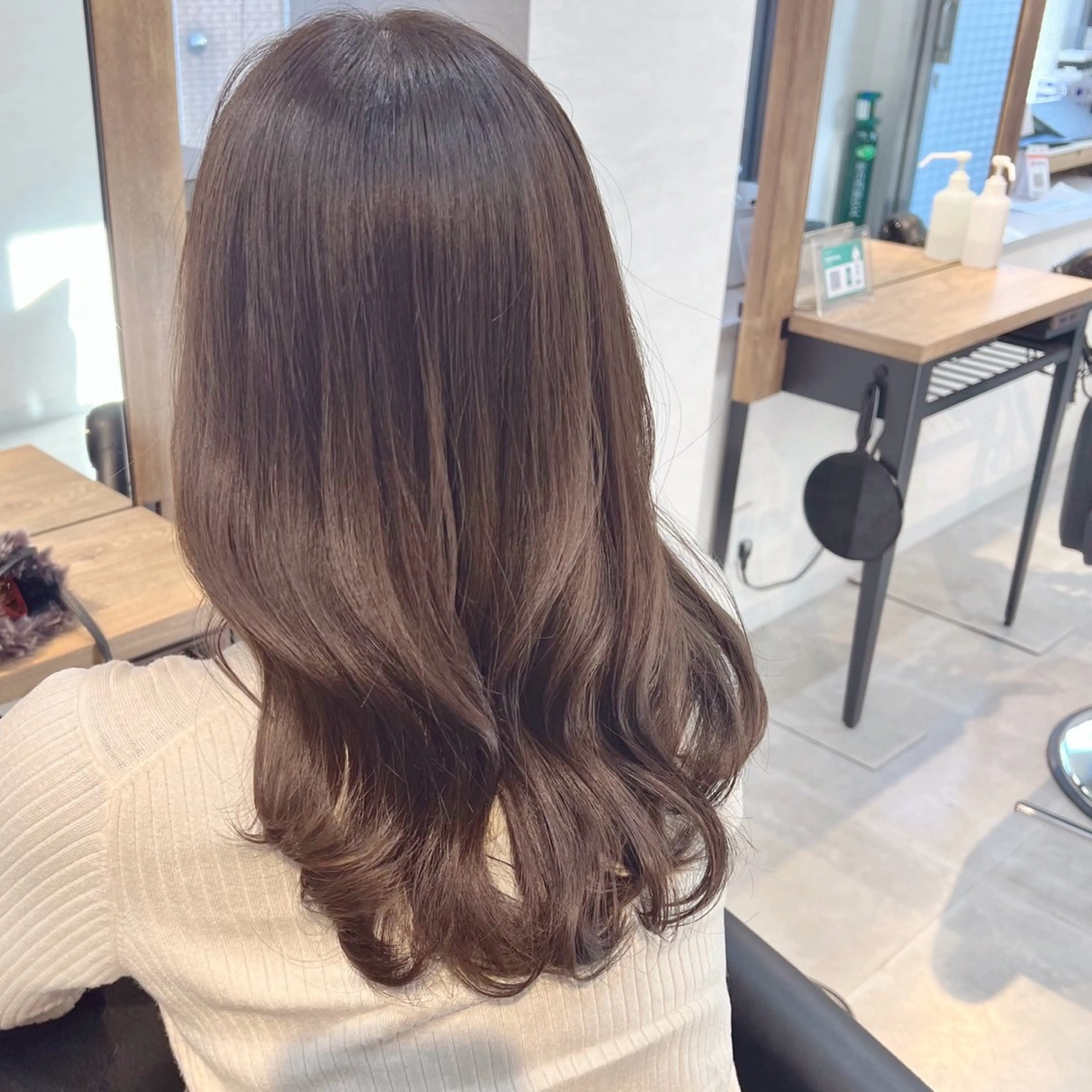 カラー ブリーチ 透明感カラー グレージュ ブリーチなしカラー 透明感カラー/艶髪 🌷ちばなお🌷のヘアスタイル