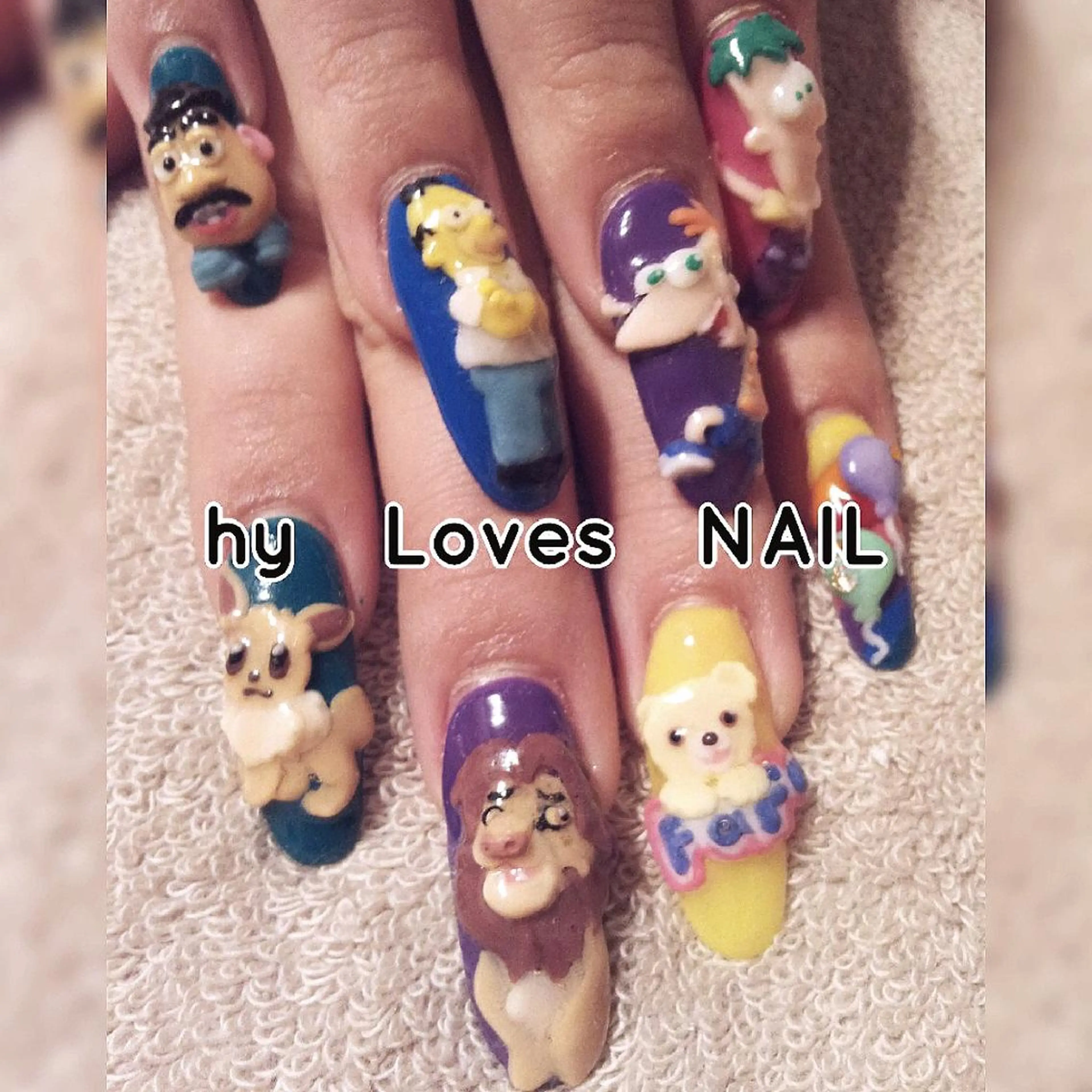 ネイル ジェルネイル ハードジェル ロングネイル ハンドネイル よしだ ひろきのネイルデザイン