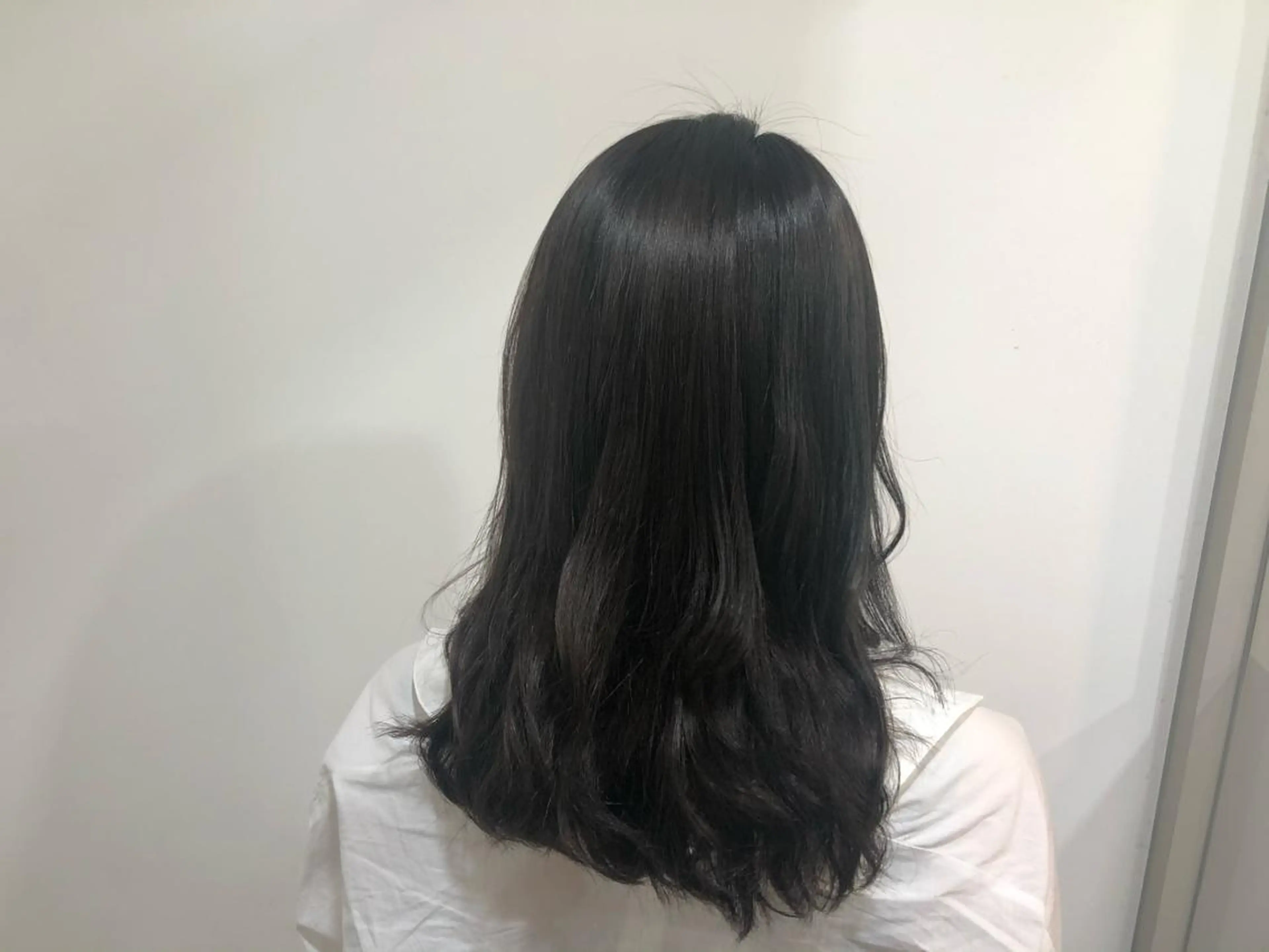 セミロング カラー ヘアカラー トリートメント みねぎし ふうかのヘアスタイル