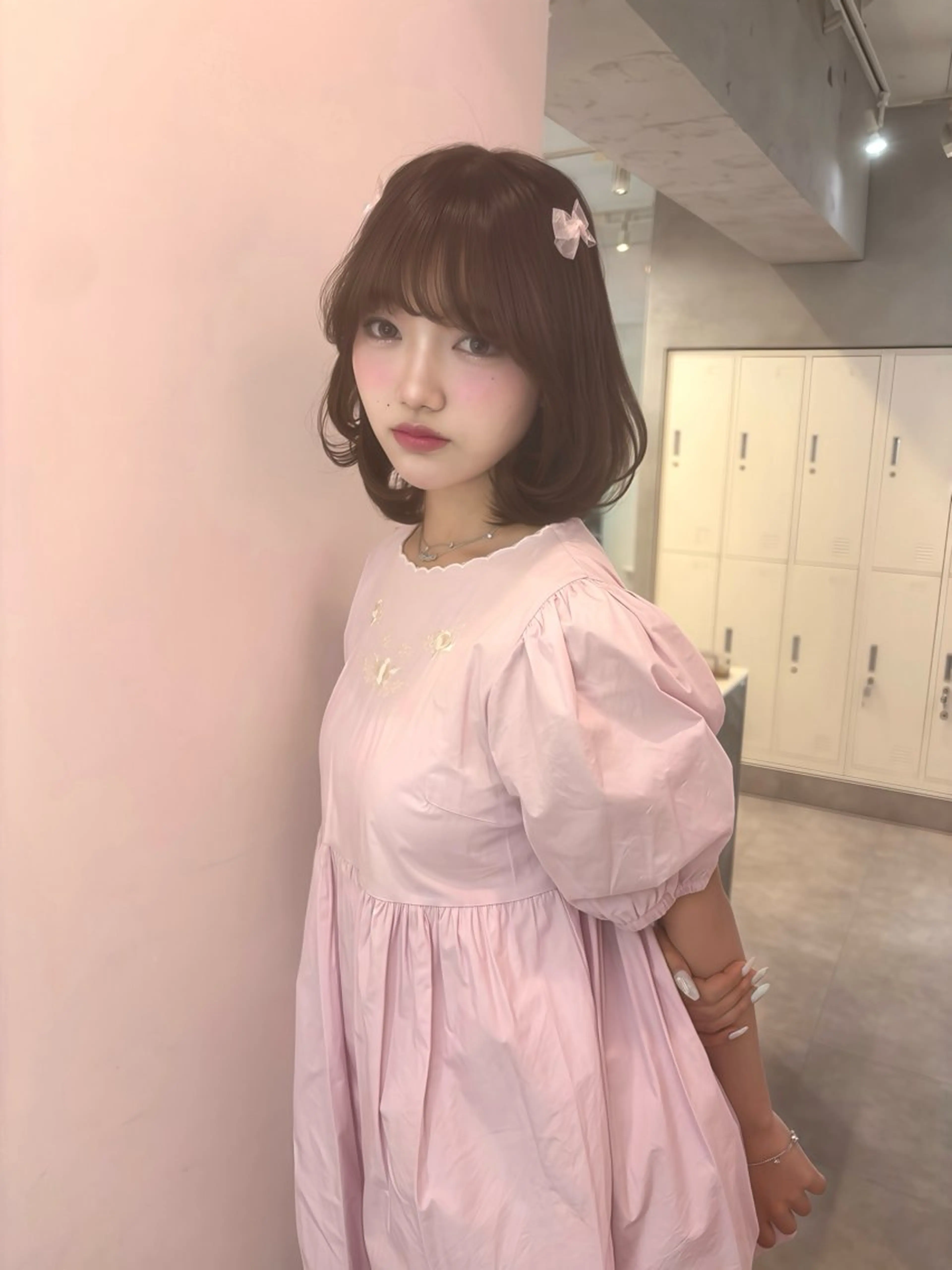 ショート momochan🍑 やわらかいボブ♡のヘアスタイル