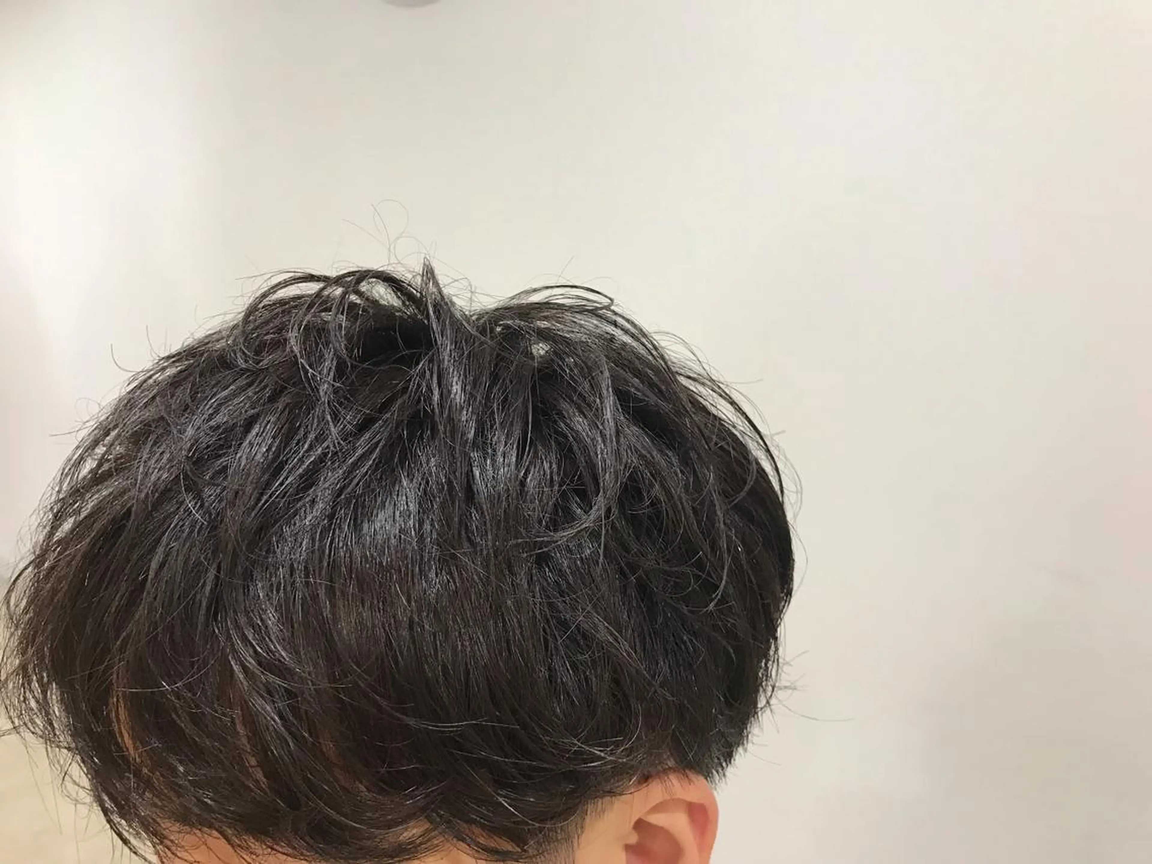 ショート パーマ メンズ 暖色カラー🍊 ボブ🌿顔周りcutのヘアスタイル