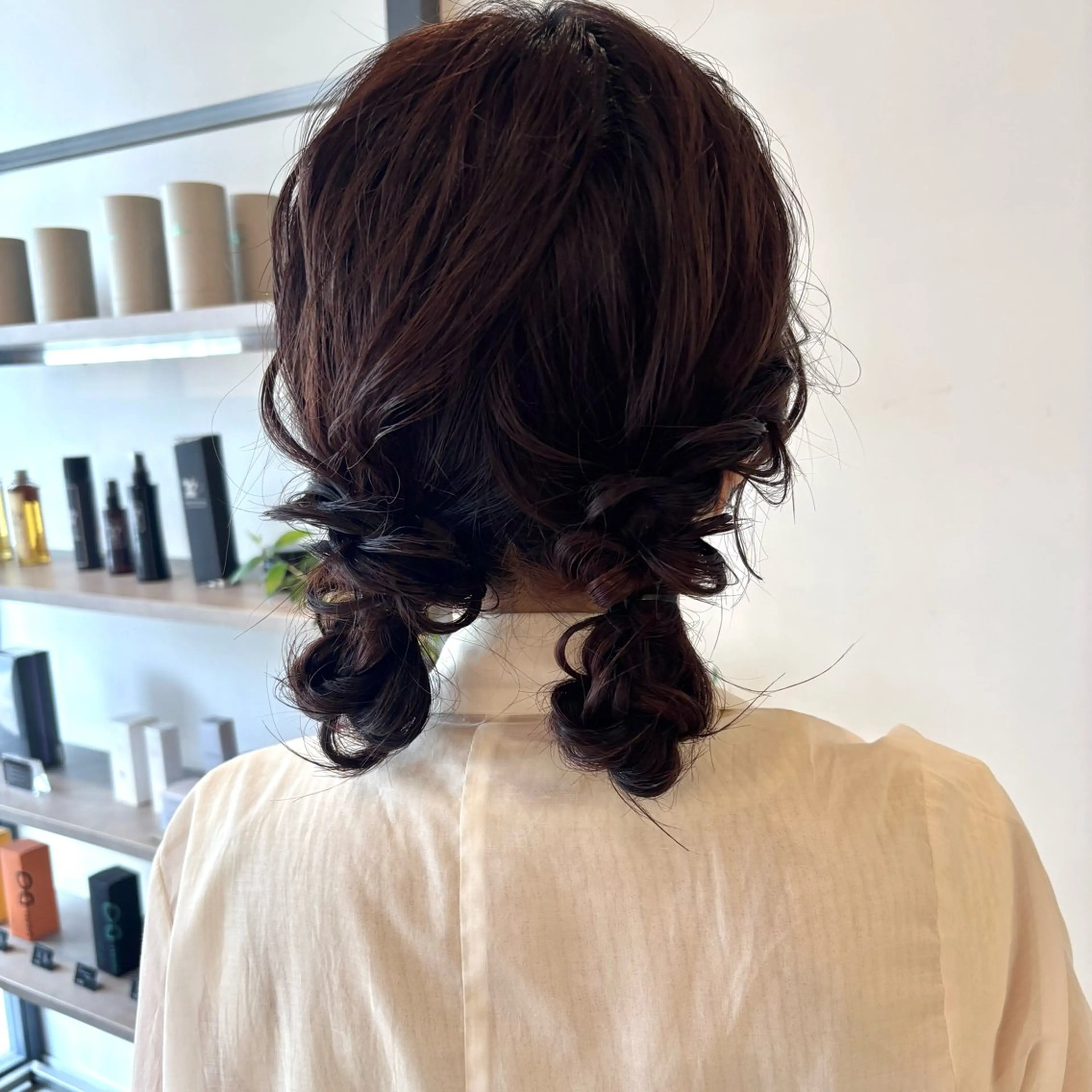 ミディアム カラー ヘアアレンジ ヘアセット 透明感カラー/ レイヤーkotonoのヘアスタイル