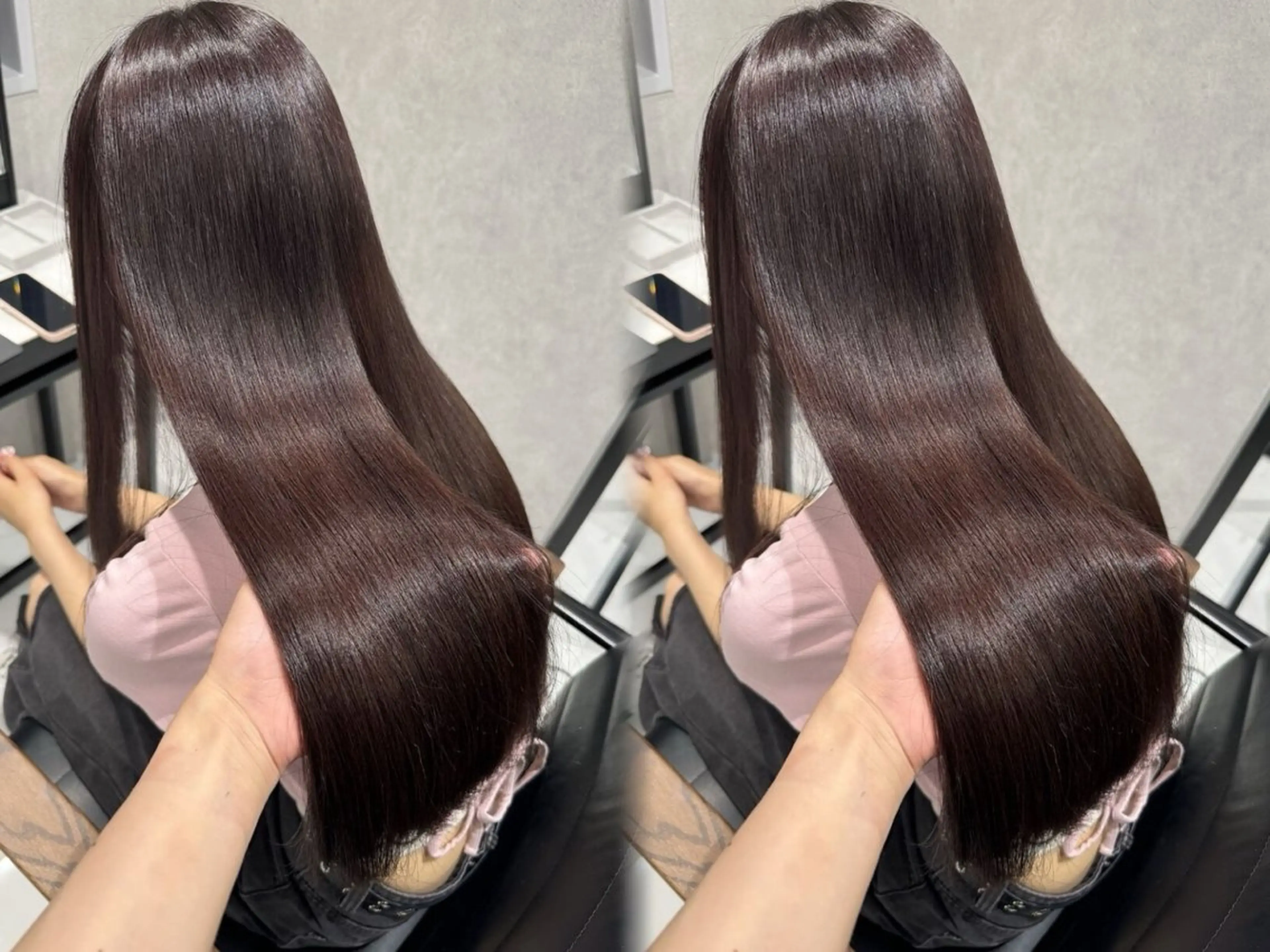 ロング トリートメント 髪質改善/艶カラー 縮毛矯正/晴のヘアスタイル