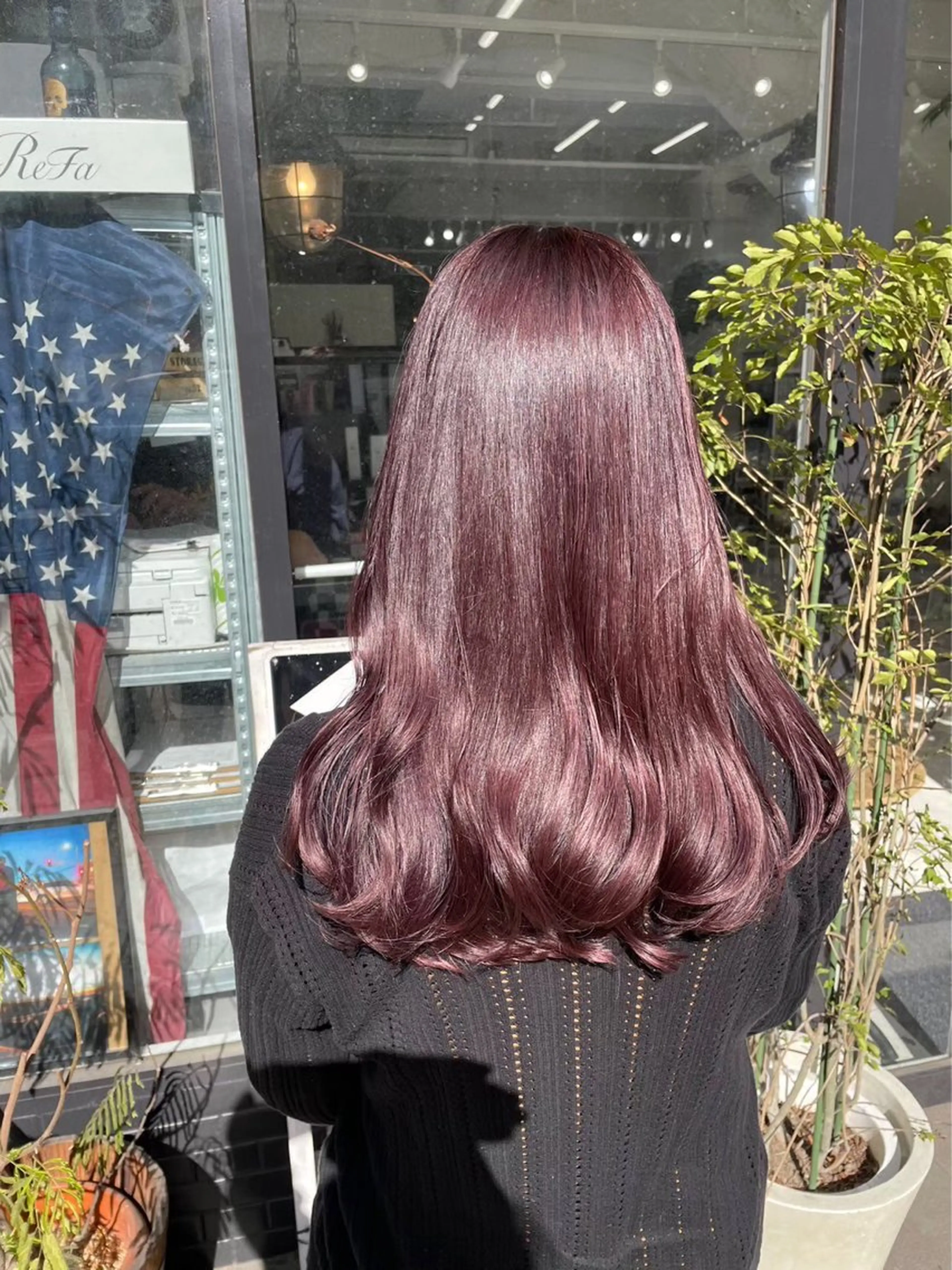 セミロング カラー ラベンダーカラー ピンクカラー ピンクラベンダー ameet ゆいのヘアスタイル