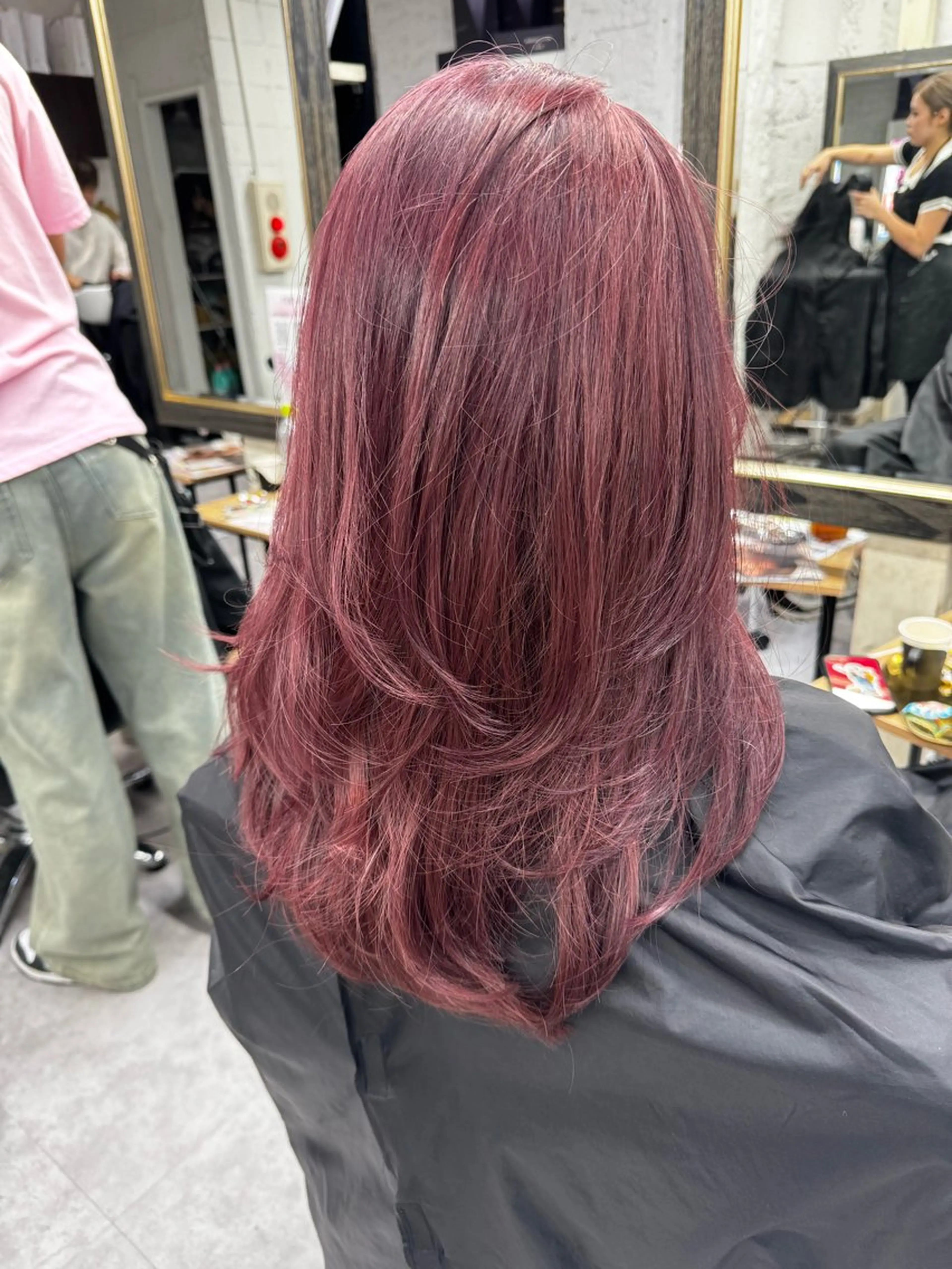 セミロング カラー ハイトーン/ダブル カラー/akihoのヘアスタイル