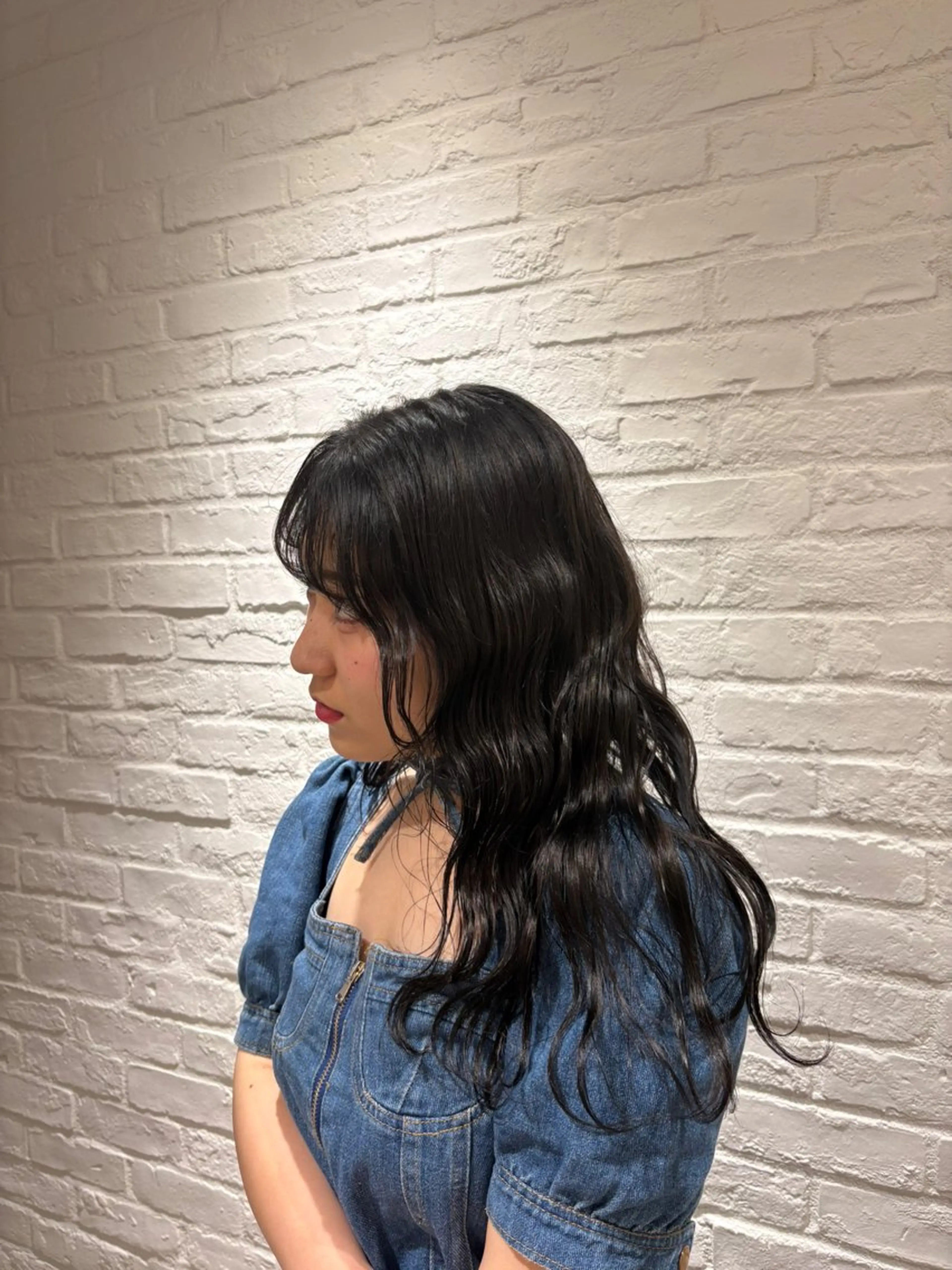 カラー 黒髪 ヘアカラー 梅田/透明感カラー /ひかるのヘアスタイル