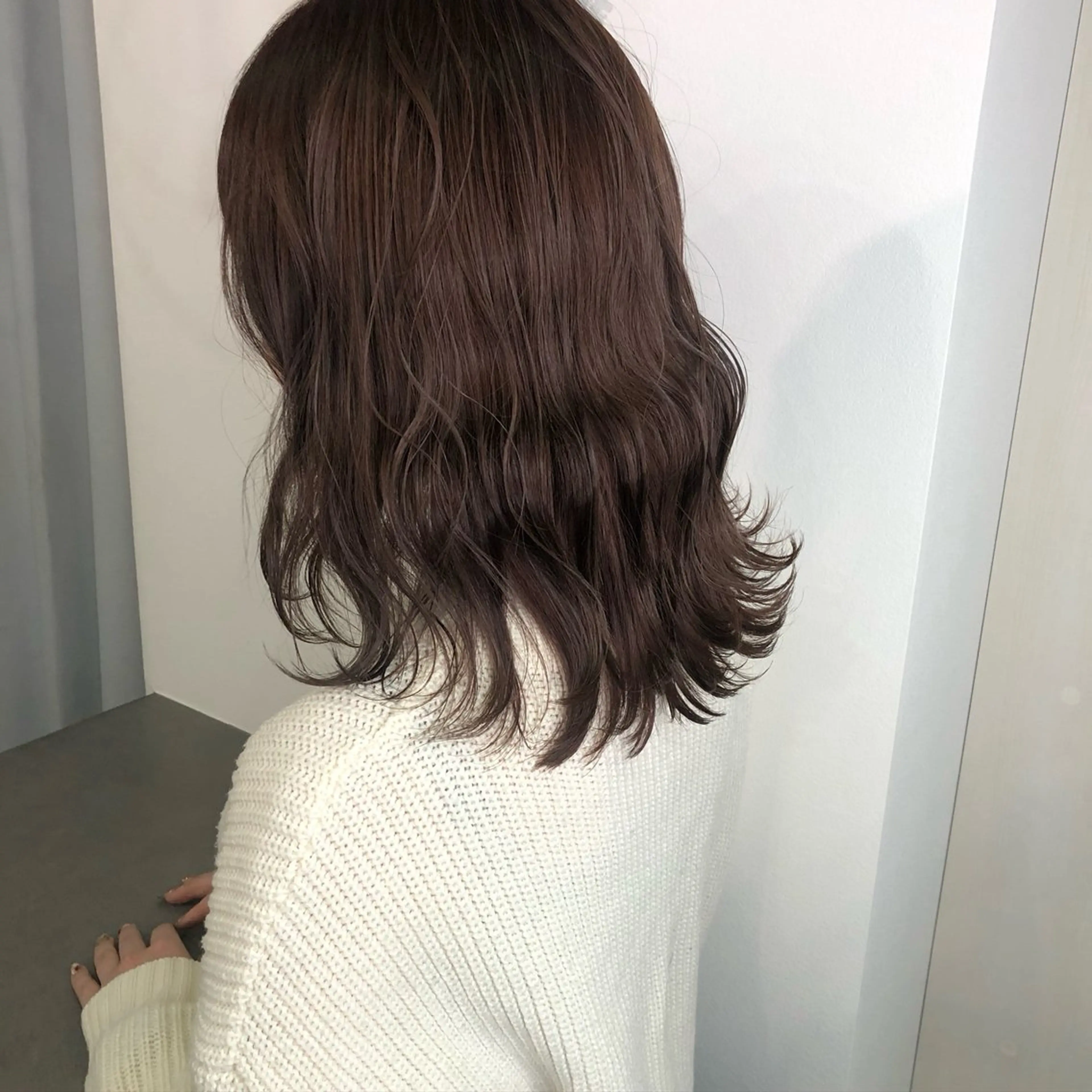 セミロング カラー ブラウンカラー ショコラブラウン カット ヘアカラー トリートメント CARICIA 白木 由里加/新栄のヘアスタイル