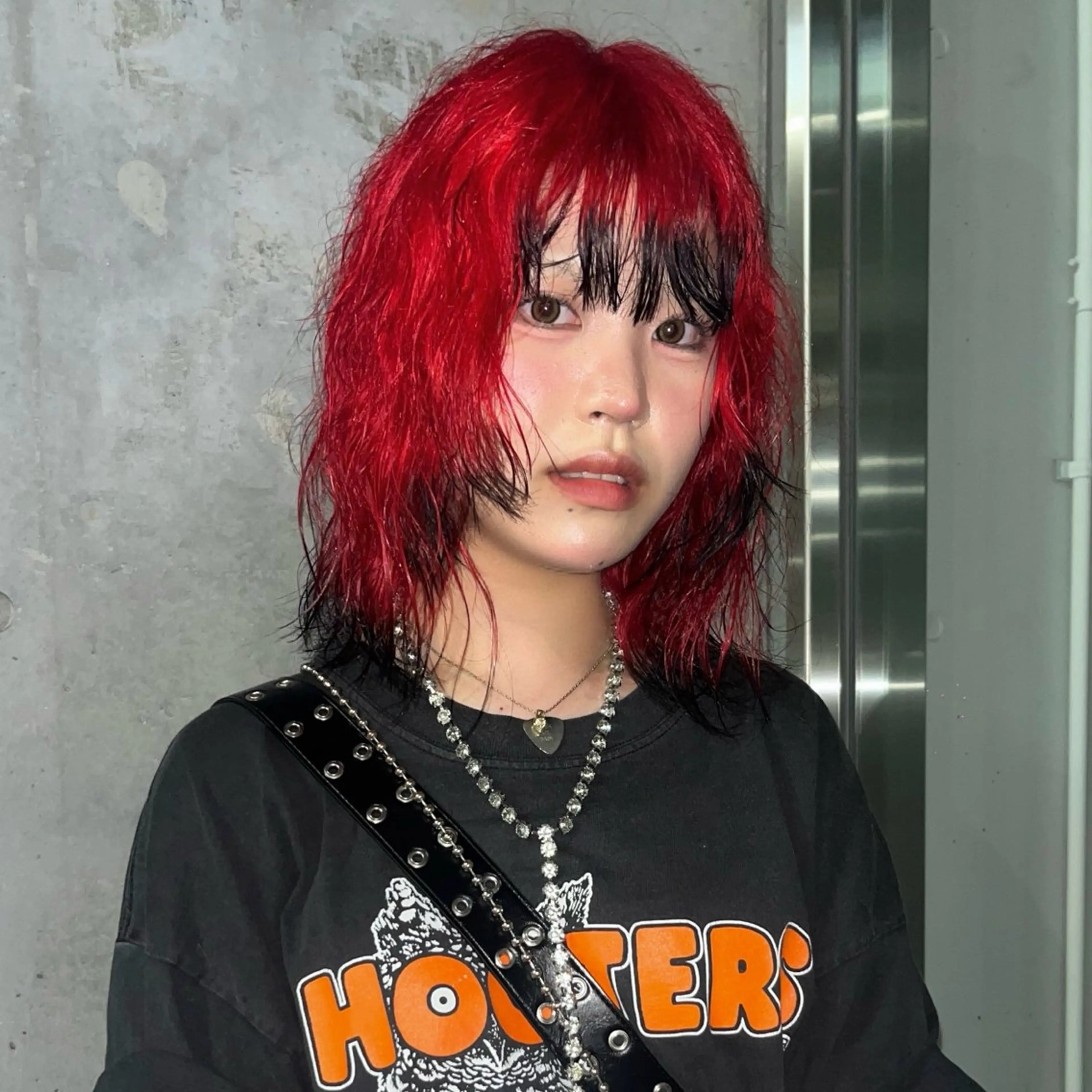 ミディアム anna 韓国レイヤ ー/ ハッシュカットのヘアスタイル