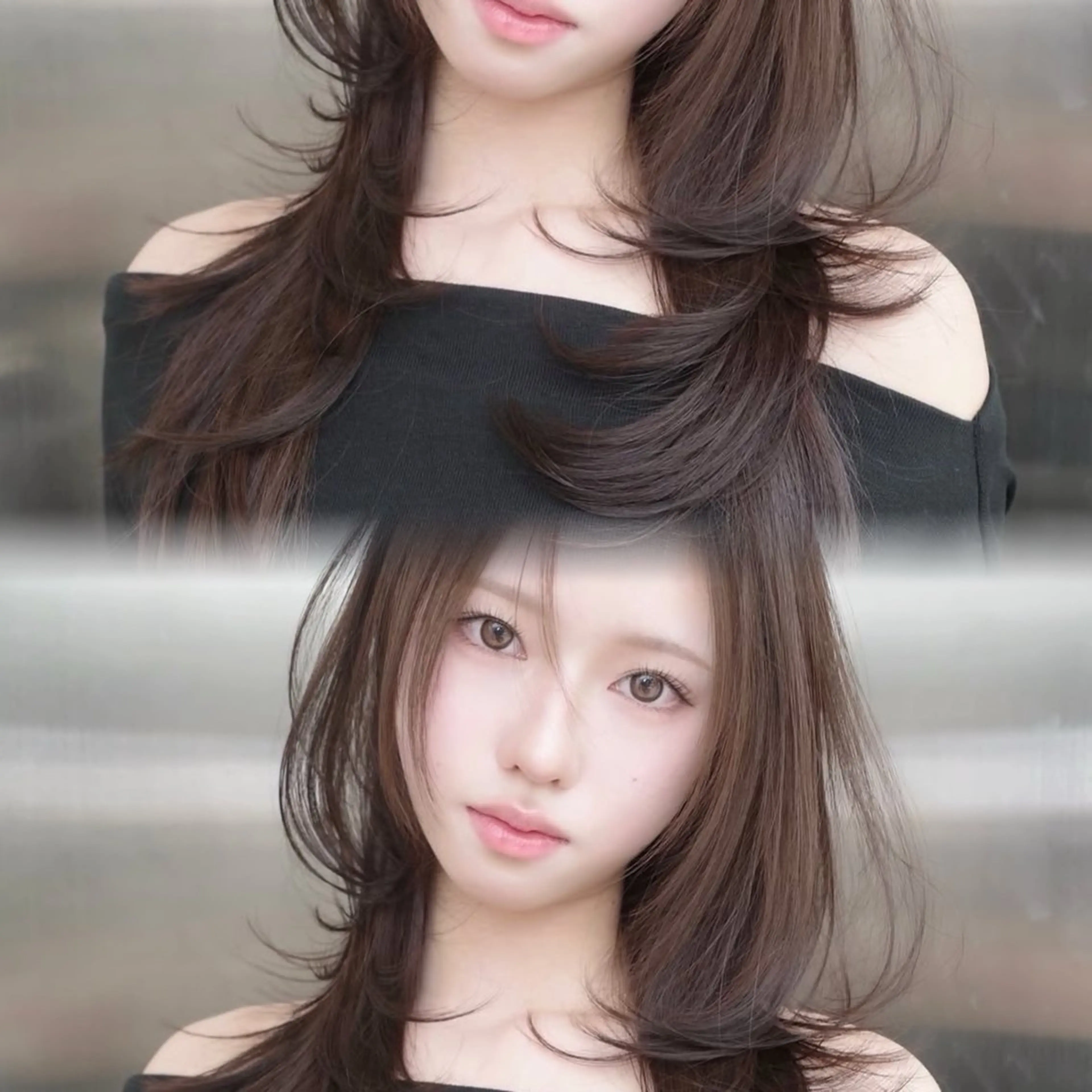 ロング レイヤーカット トリートメント カット トリートメント レイヤーカット/ きったん/ハイライトのヘアスタイル