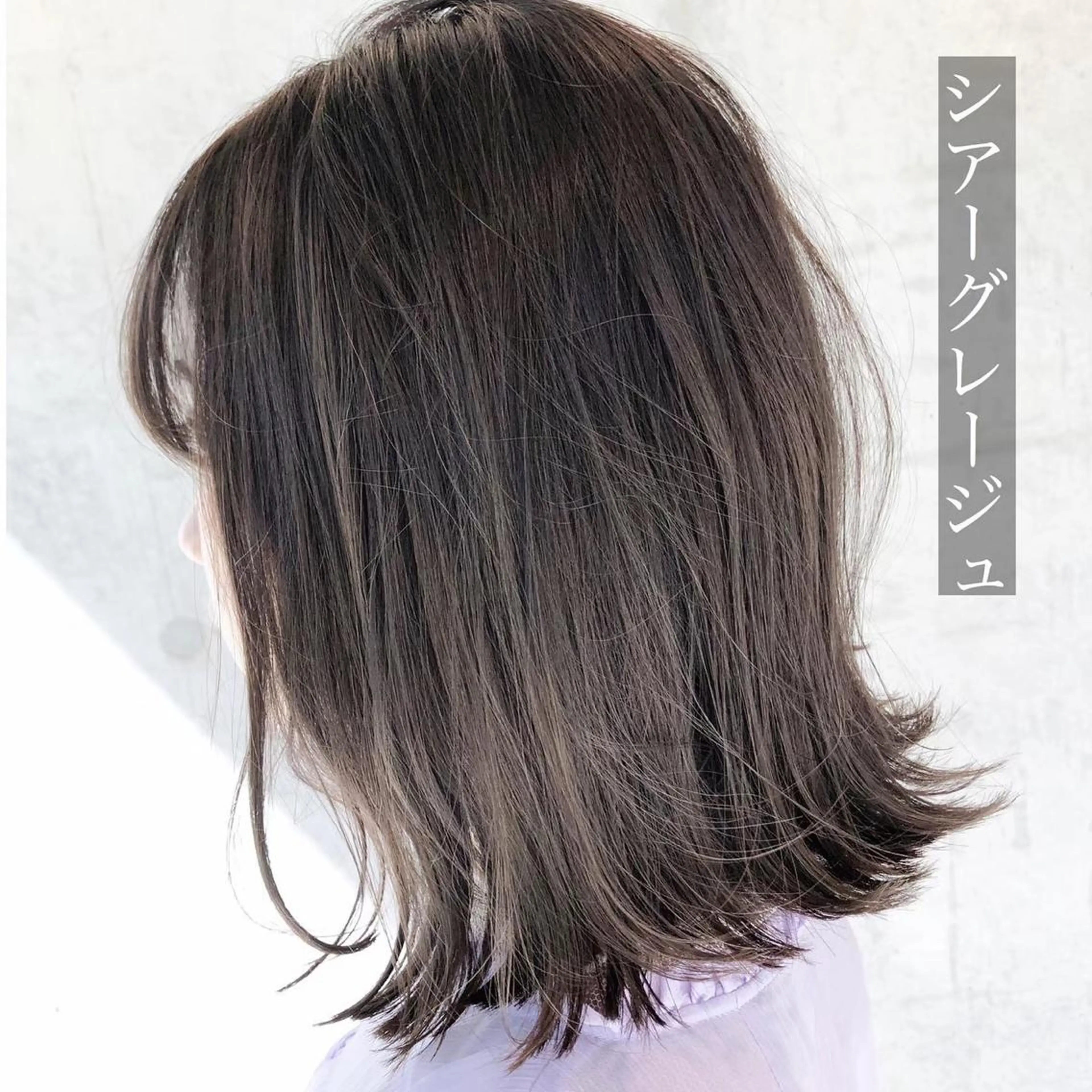 ミディアム カラー グレージュ 佐藤 蓮のヘアスタイル