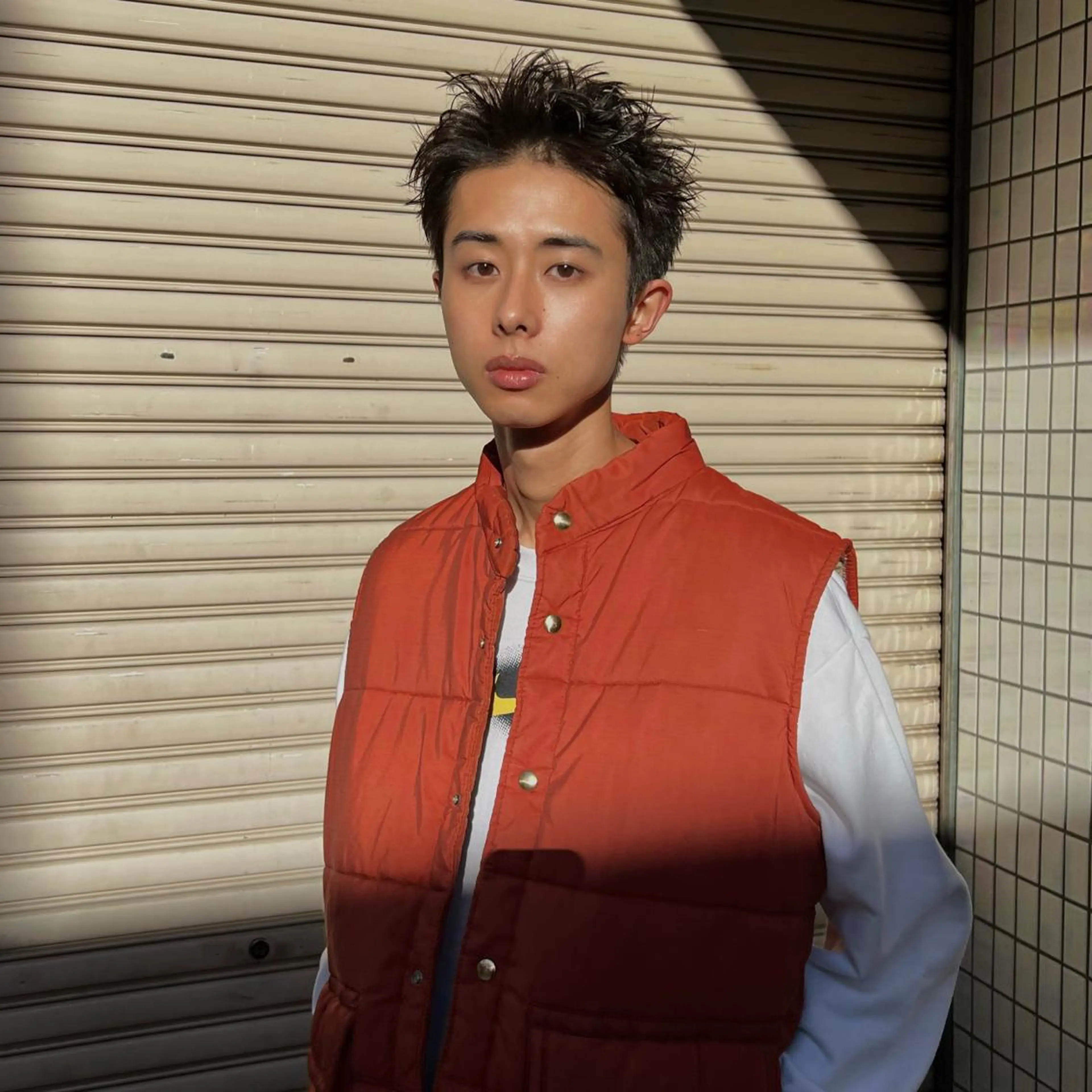 ショート カラー パーマ メンズ カット スパイキーショート/ メンズヘア/hugeのヘアスタイル