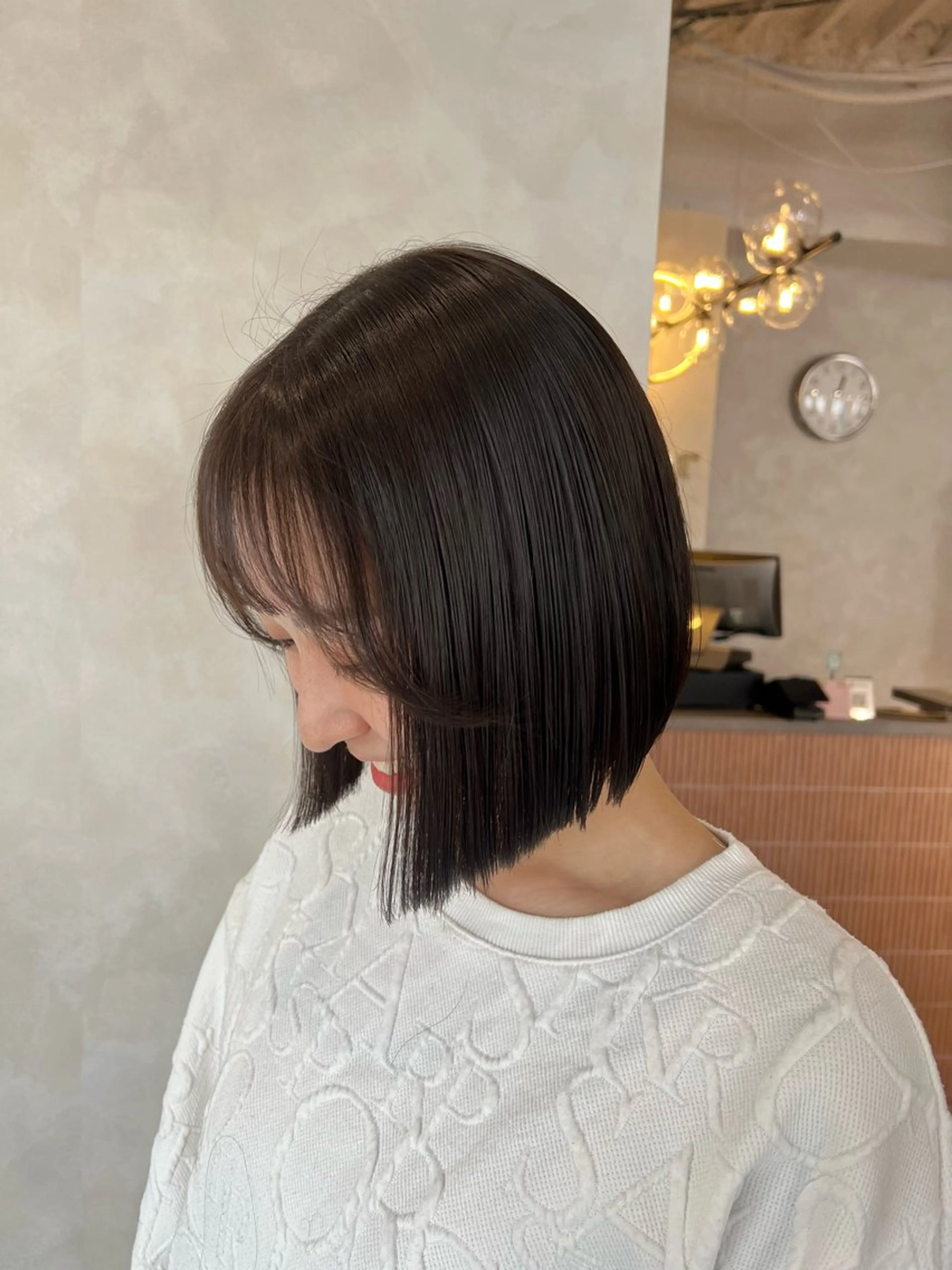 ショート カラー 前下がりボブ ボブ カット ヘアカラー attrait 梅田店所属・梅田/ 髪質改善/ 似合わせ/RINKAのヘアスタイル