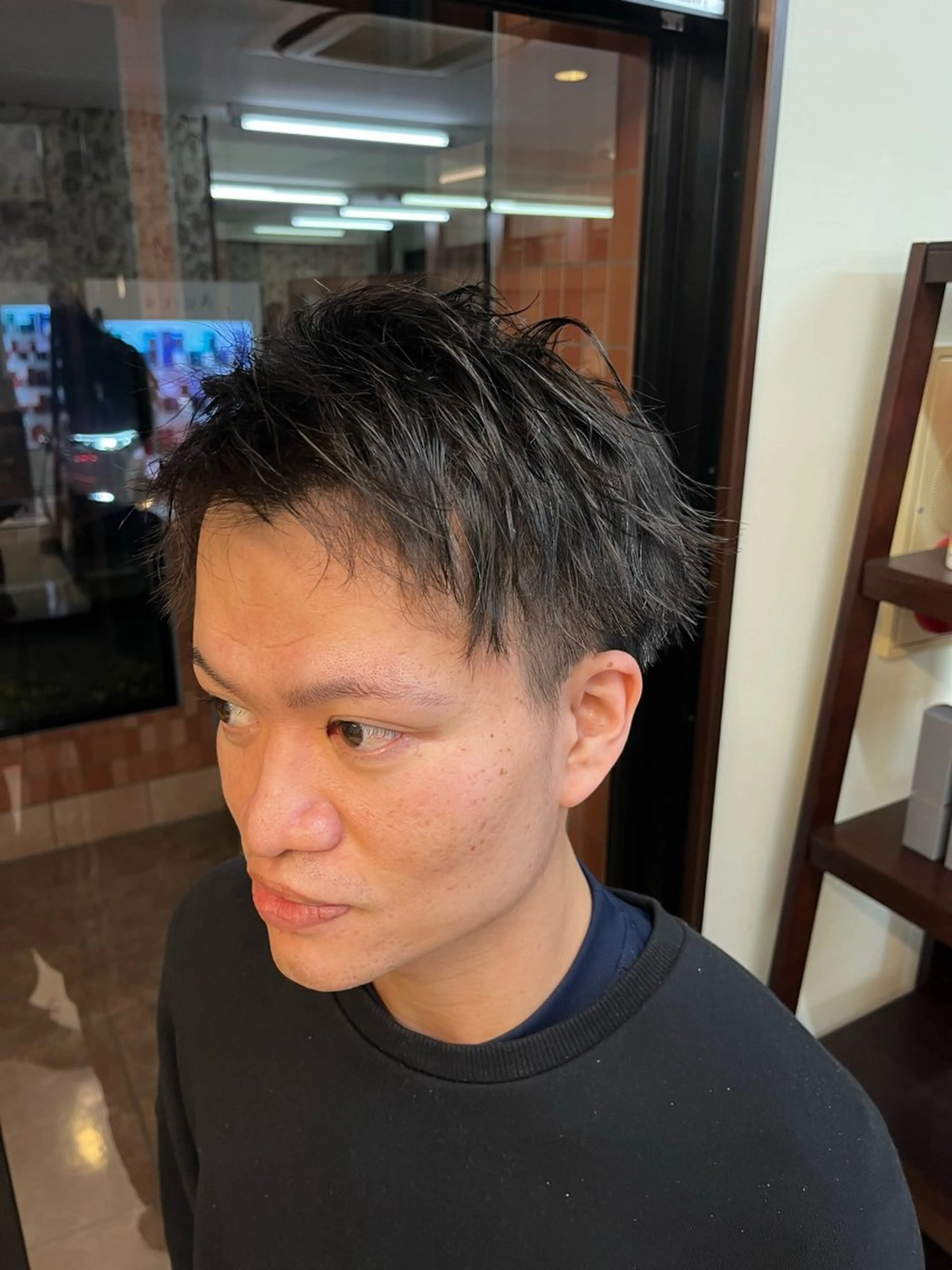 ショート メンズ ツーブロック ショートヘア 樋口智士/倉敷/中庄 /縮毛矯正/髪質改善のヘアスタイル