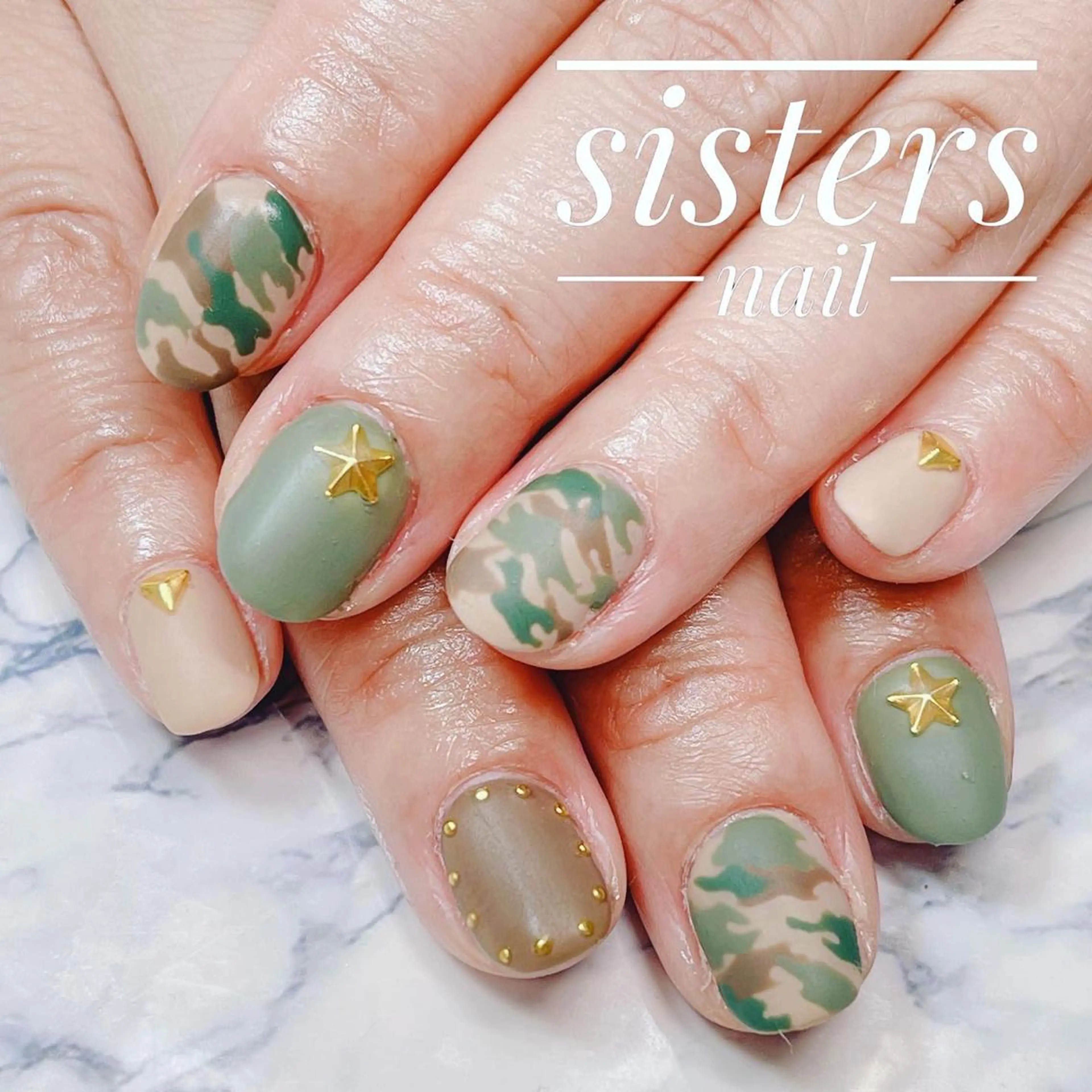ネイル アートネイル マットネイル sisters nail.fのネイルデザイン