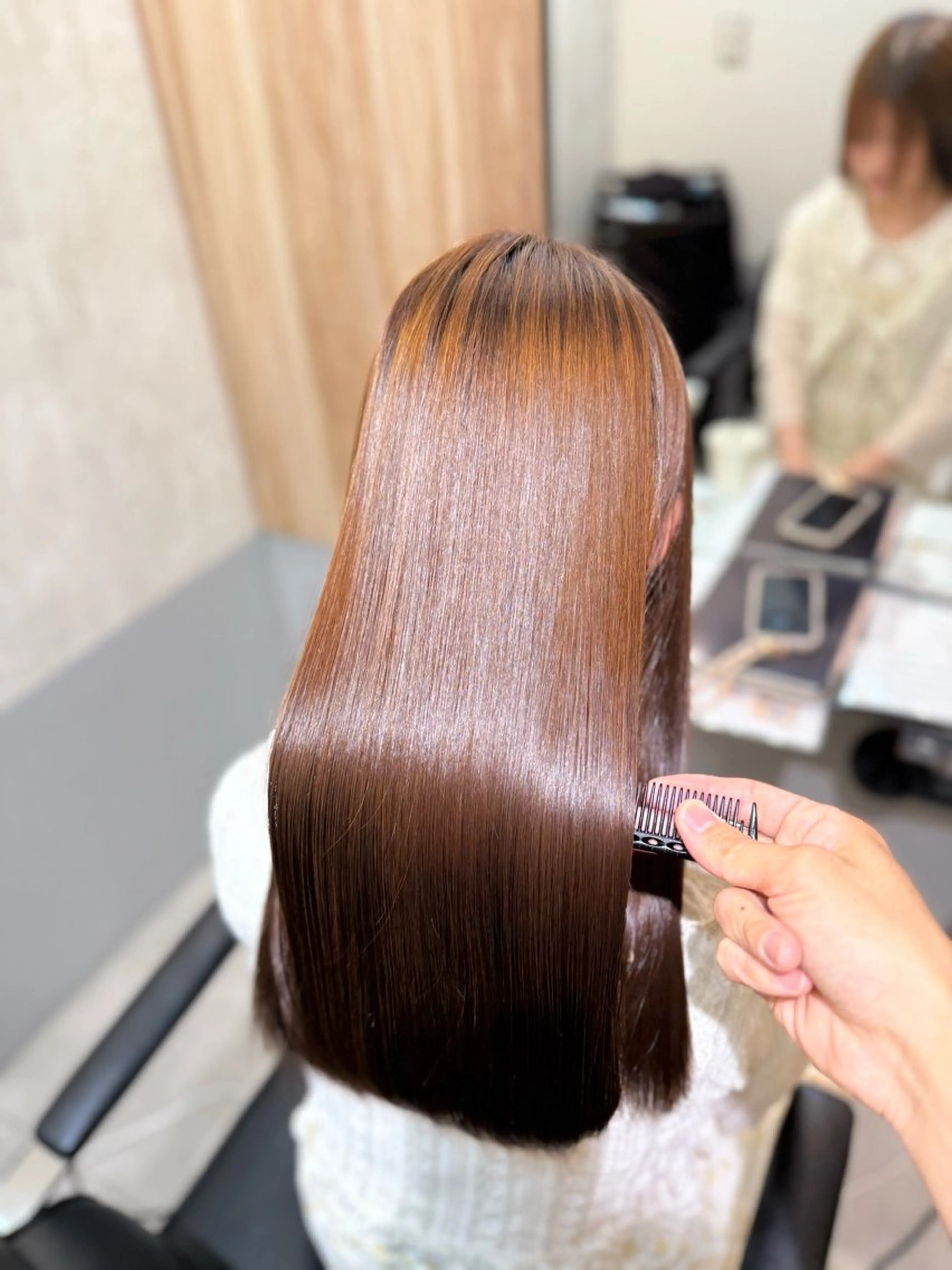 ロング 髪質改善 若命燿史／レイヤー 縮毛矯正/髪質改善のヘアスタイル