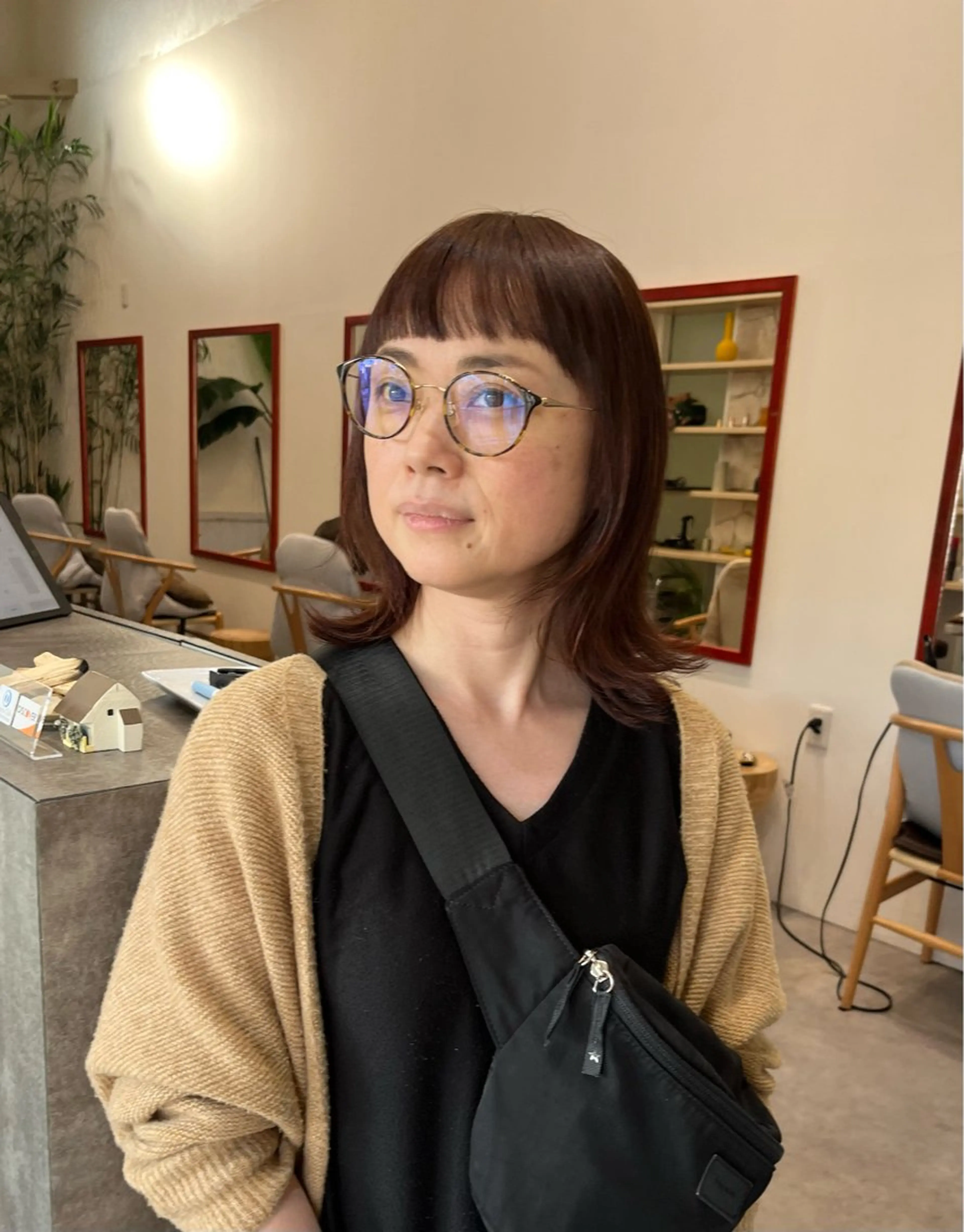 ミディアム カラー カット ヘアカラー 金沢市/美容師/ 岡島由希美のマツエク・マツパデザイン