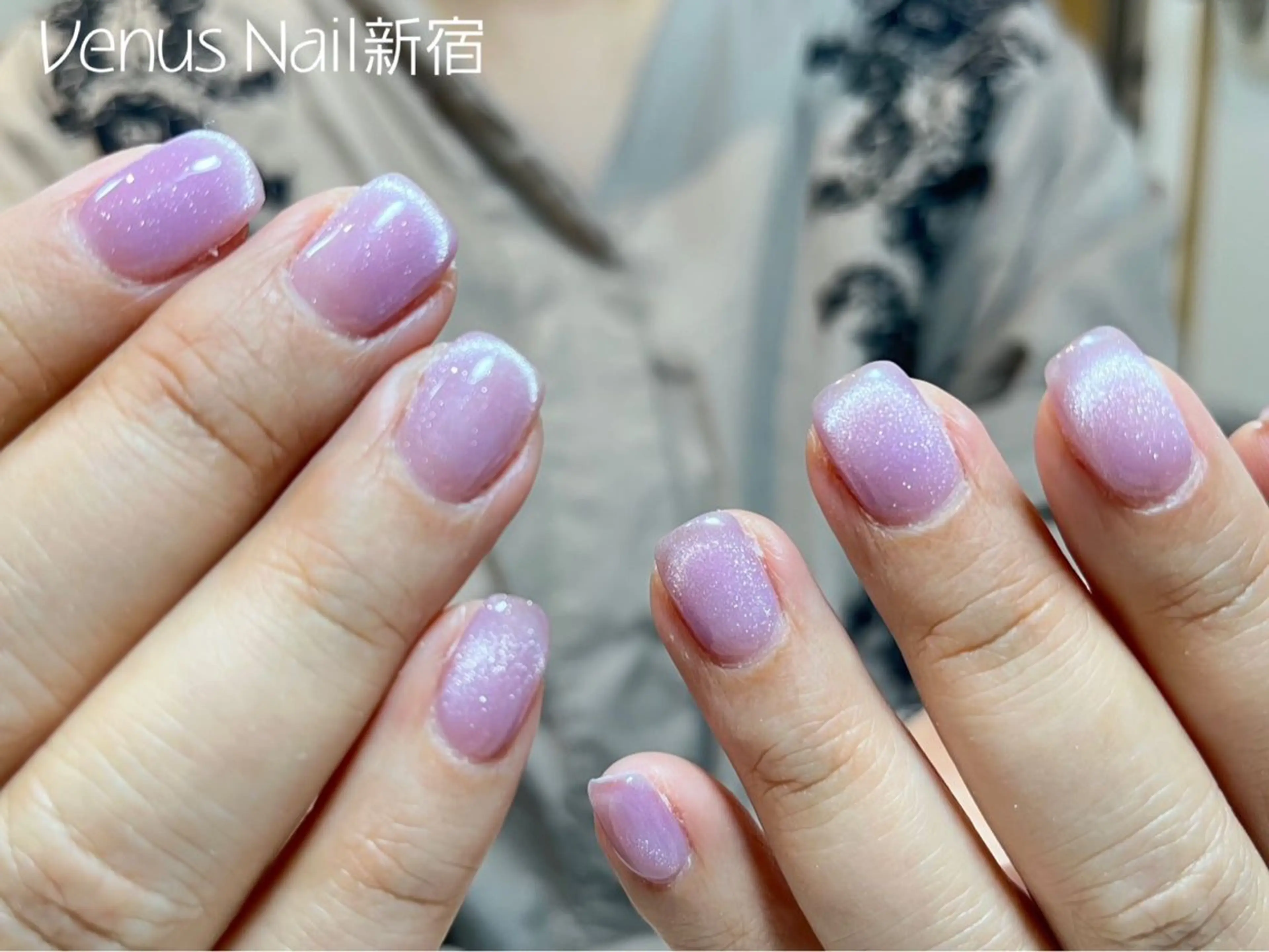 ネイル マグネットネイル オフィスネイル ワンカラーネイル Venus nail チップ長さだし専門店のネイルデザイン