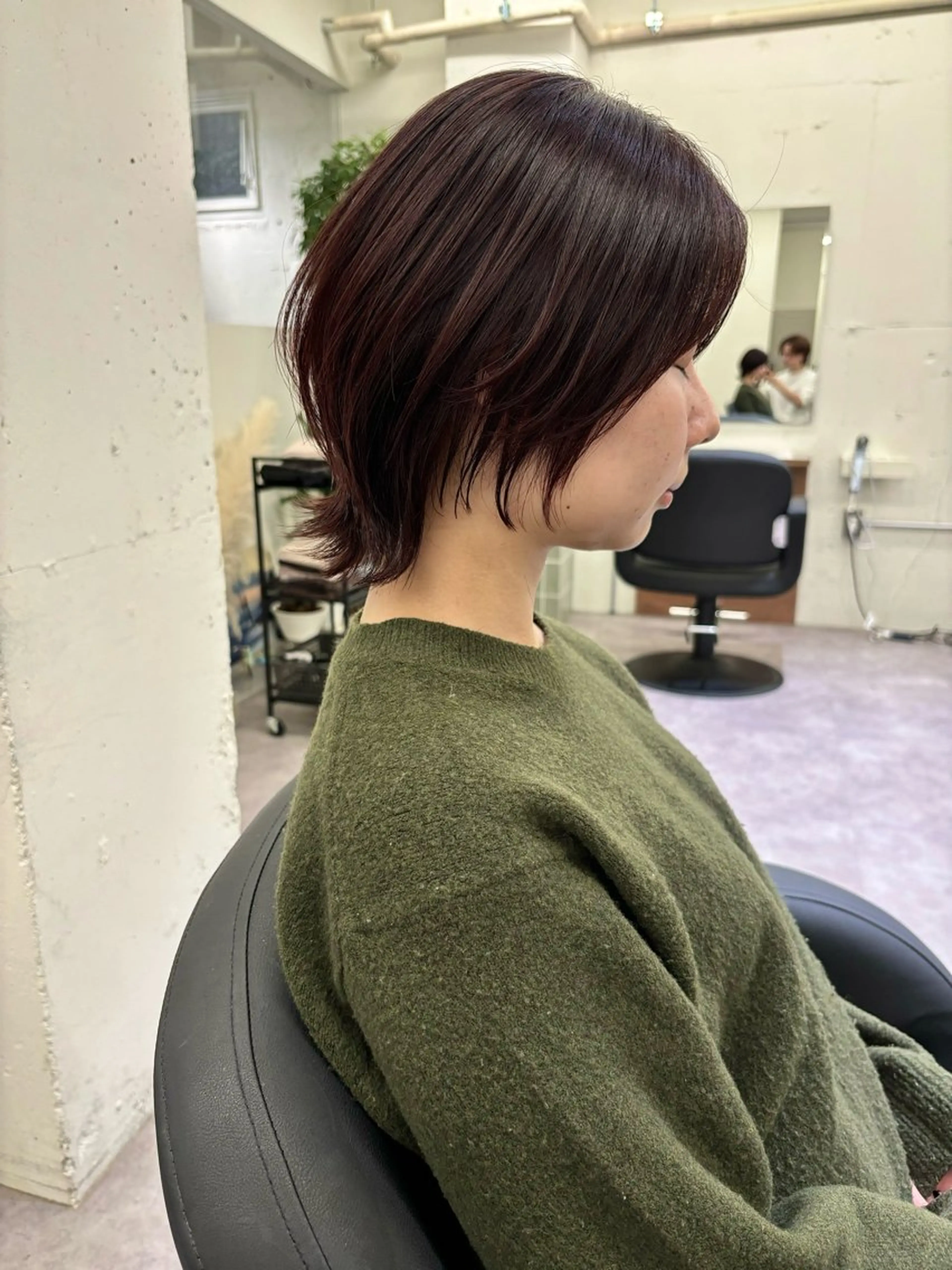 ショート ボブレイヤー ボブ くびれヘア レイヤーカット カット ヘアカラー トリートメント 鈴村祐也/ショート /縮毛矯正のヘアスタイル