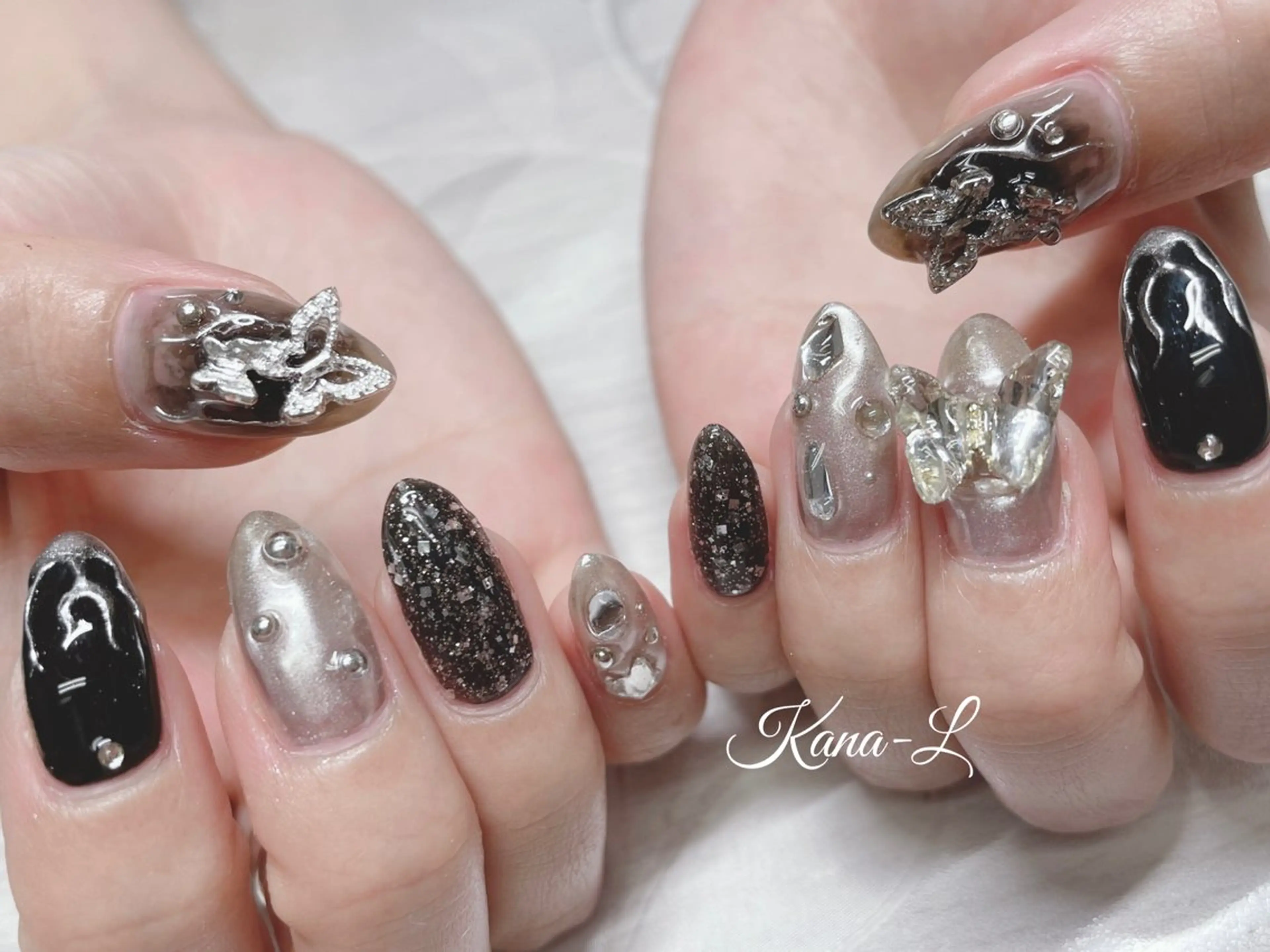 ネイル ジェルネイル 韓国ネイル パラジェル ワンホンネイル 芦辺 香奈のネイルデザイン