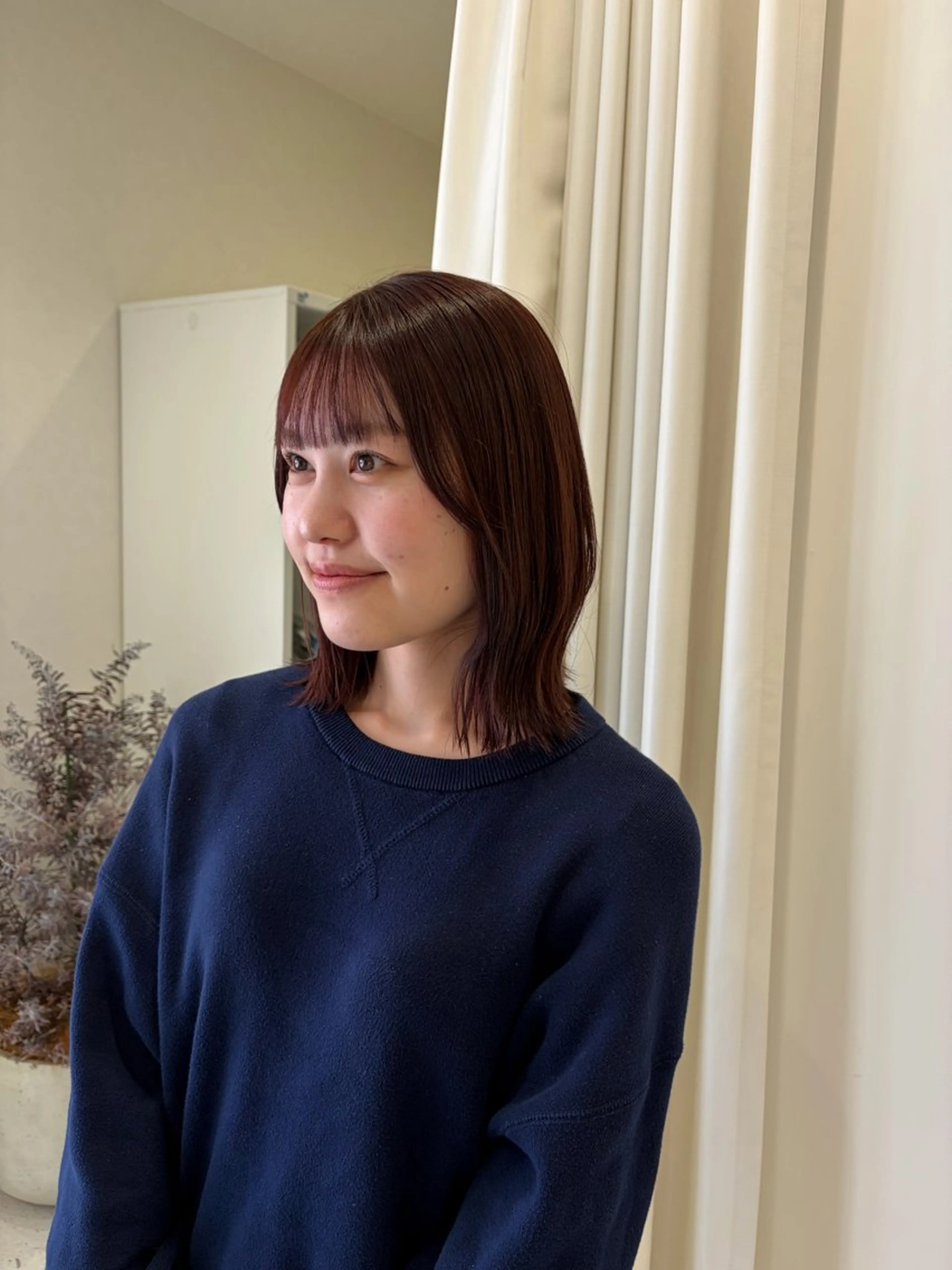 ミディアム カラー ブリーチ ブリーチなしカラー ピンクカラー カット ヘアカラー sabo ladies salon所属・ヨシカ/透明感カラー 酸性ストレートのヘアスタイル