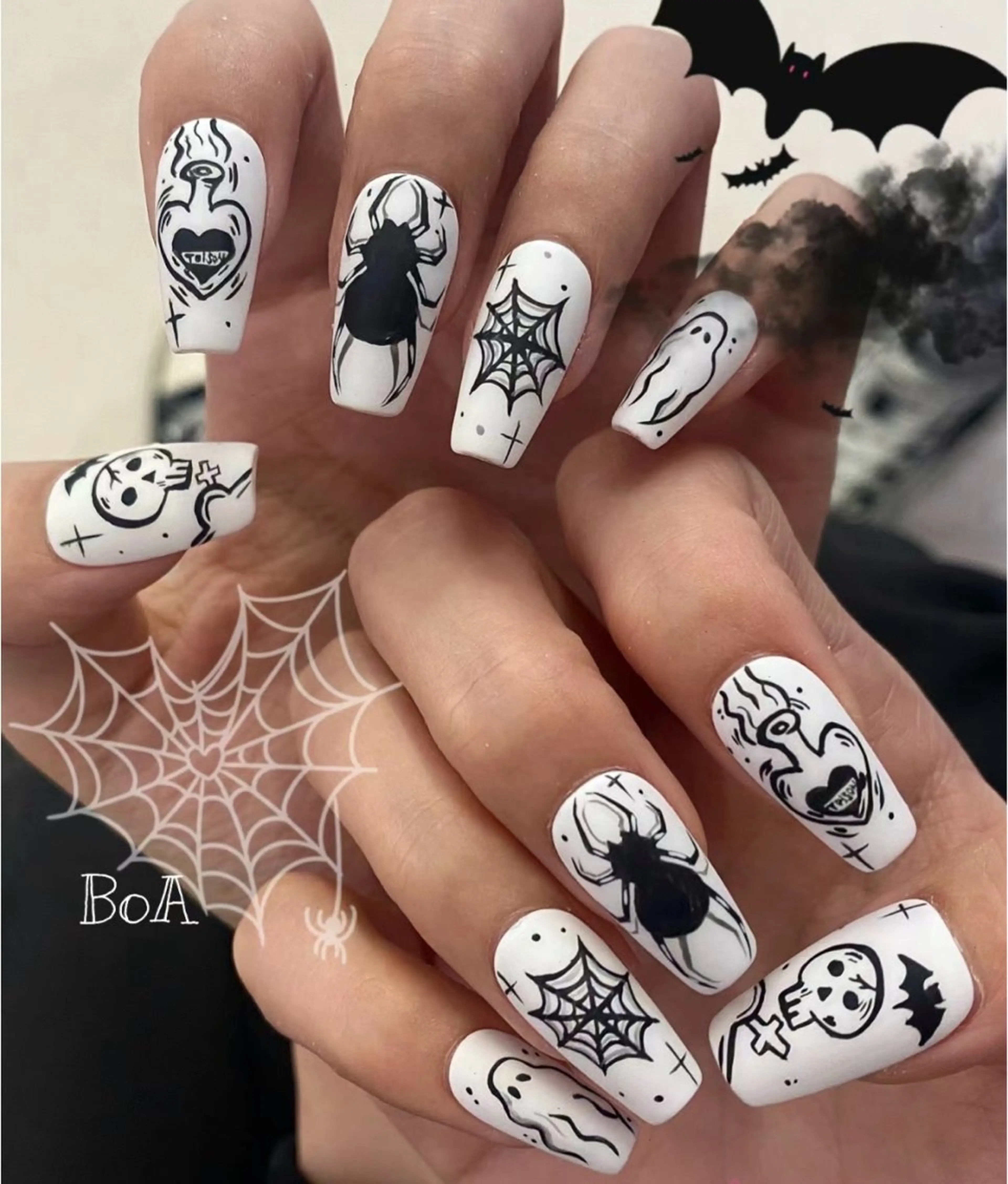 ネイル アートネイル ハロウィン 山田 由奈のネイルデザイン