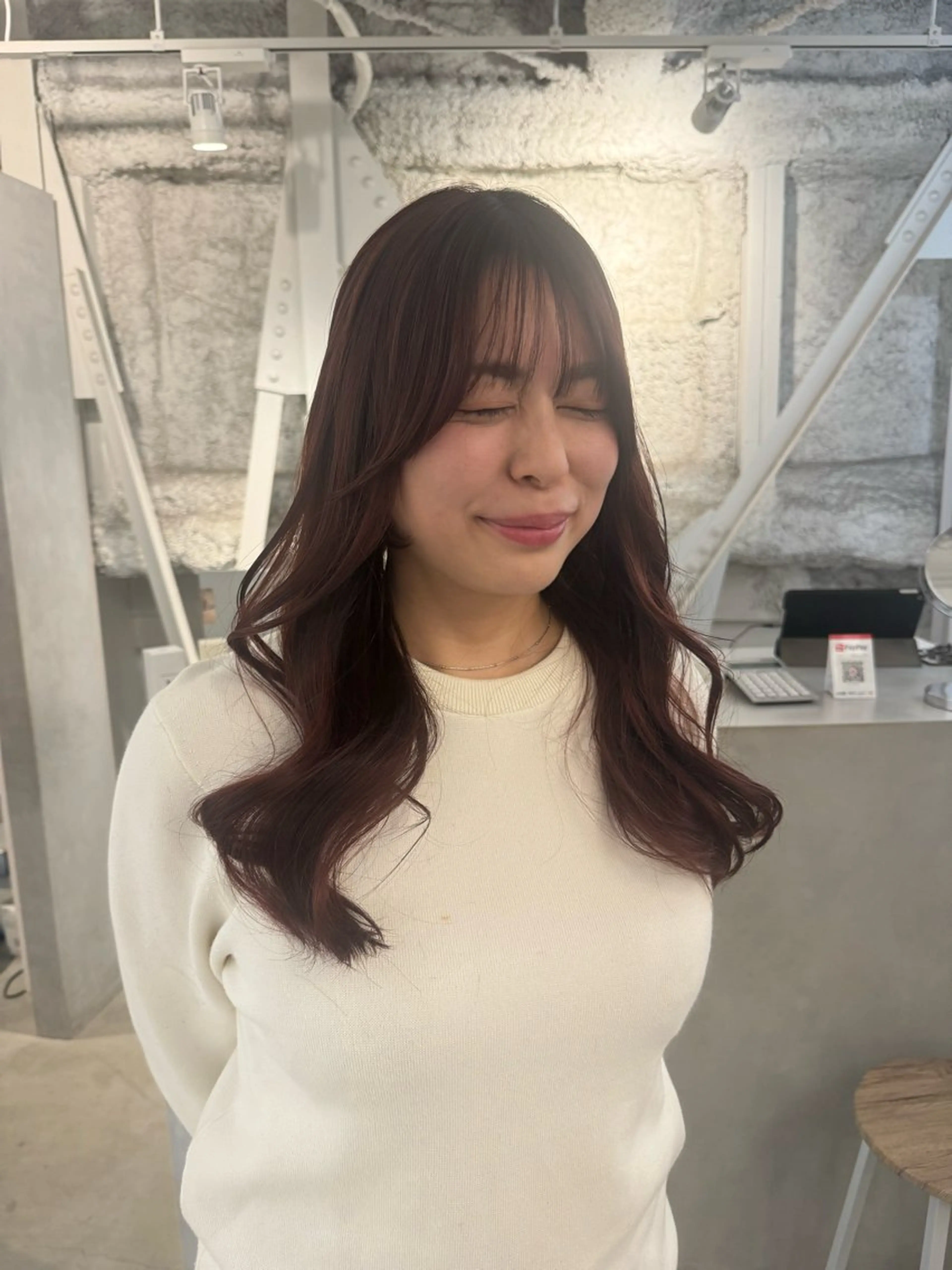 セミロング ヘアカラー トリートメント 顔周りcut・ご相談 ＝新宿しずく🇰🇷のヘアスタイル