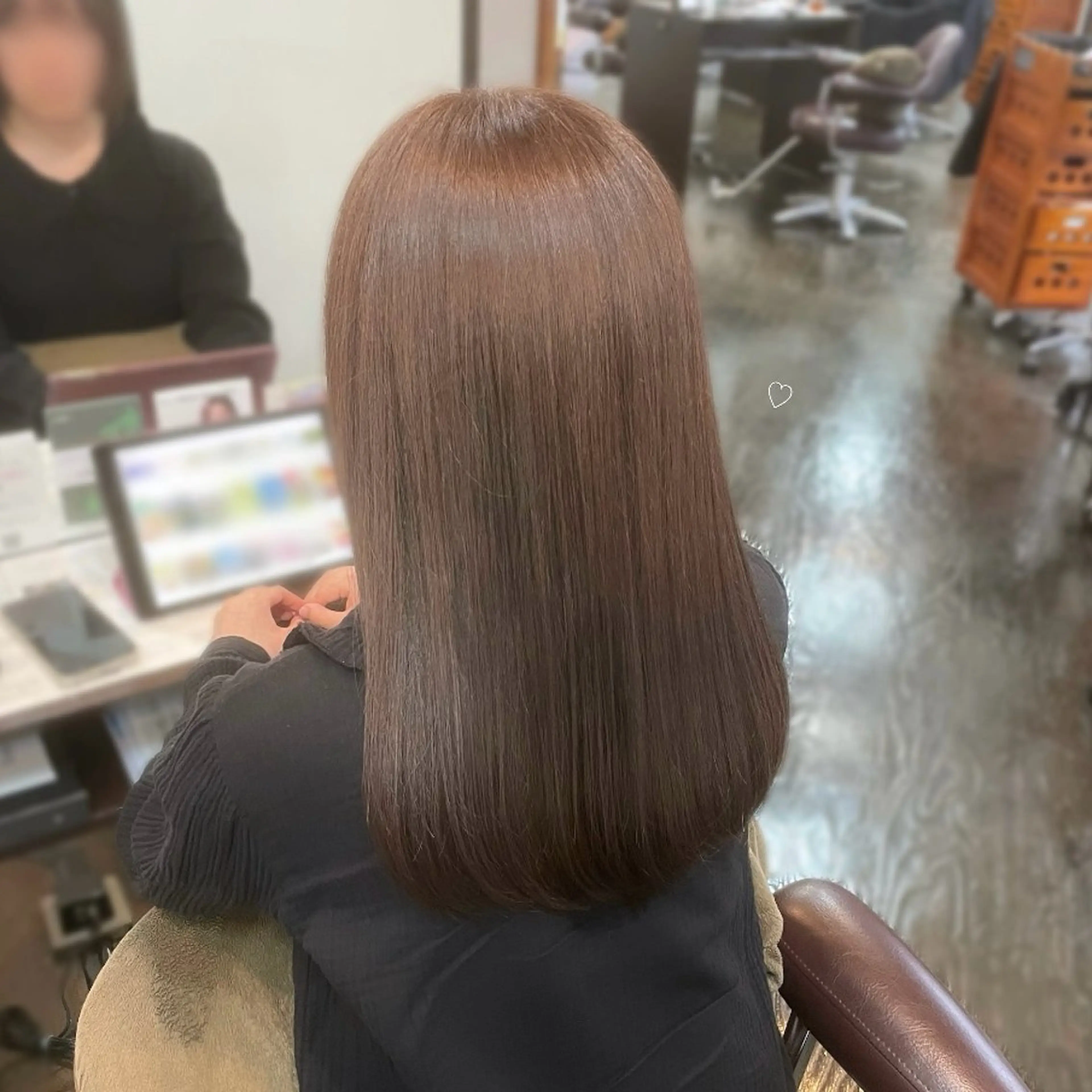 セミロング カラー ショコラグレージュ グレージュ 髪質改善 ヘアカラー nana ♡のヘアスタイル